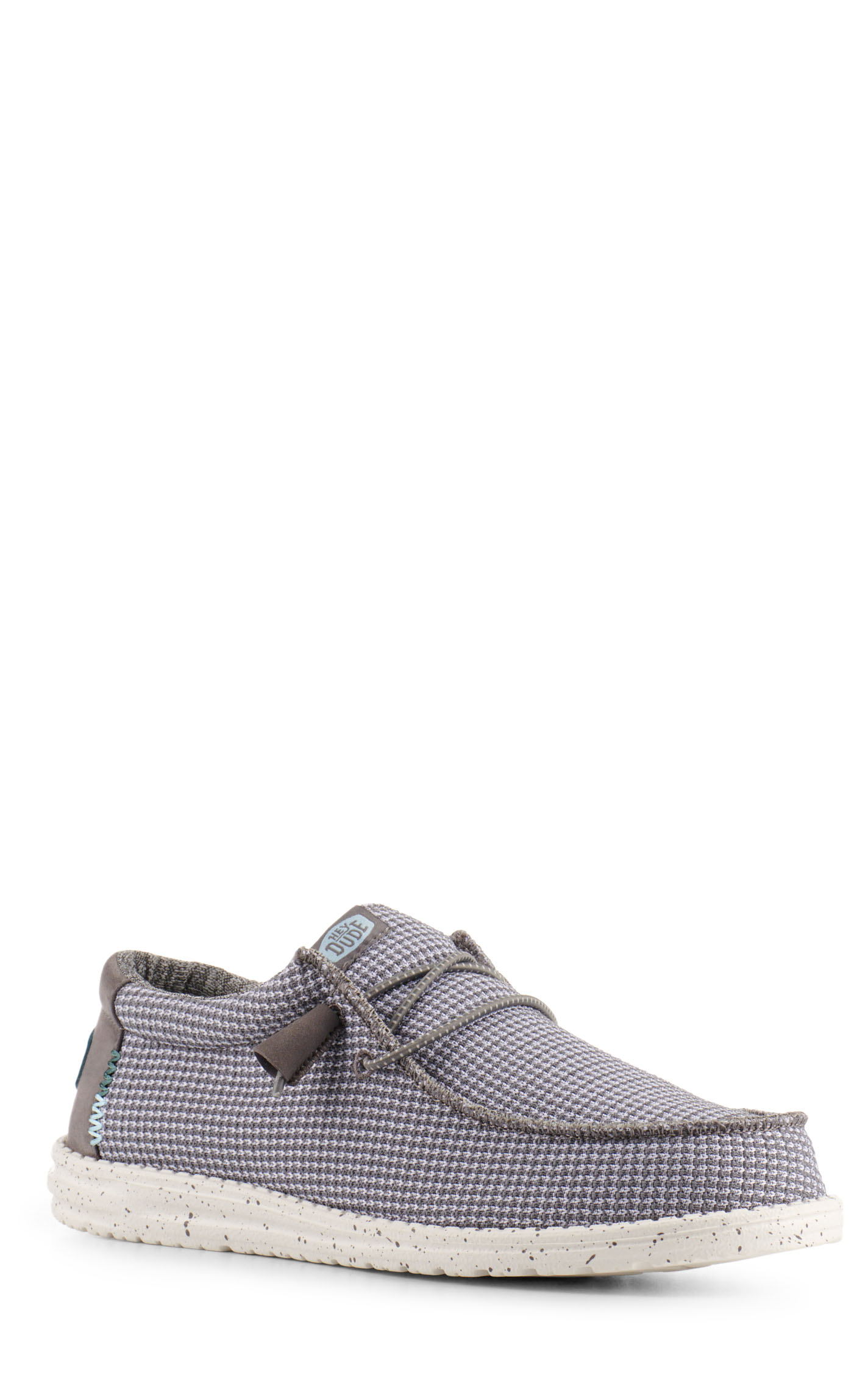 Hey Dude Men's Wally Sport Gray Mesh Lace Up Casual Shoes - Image 1