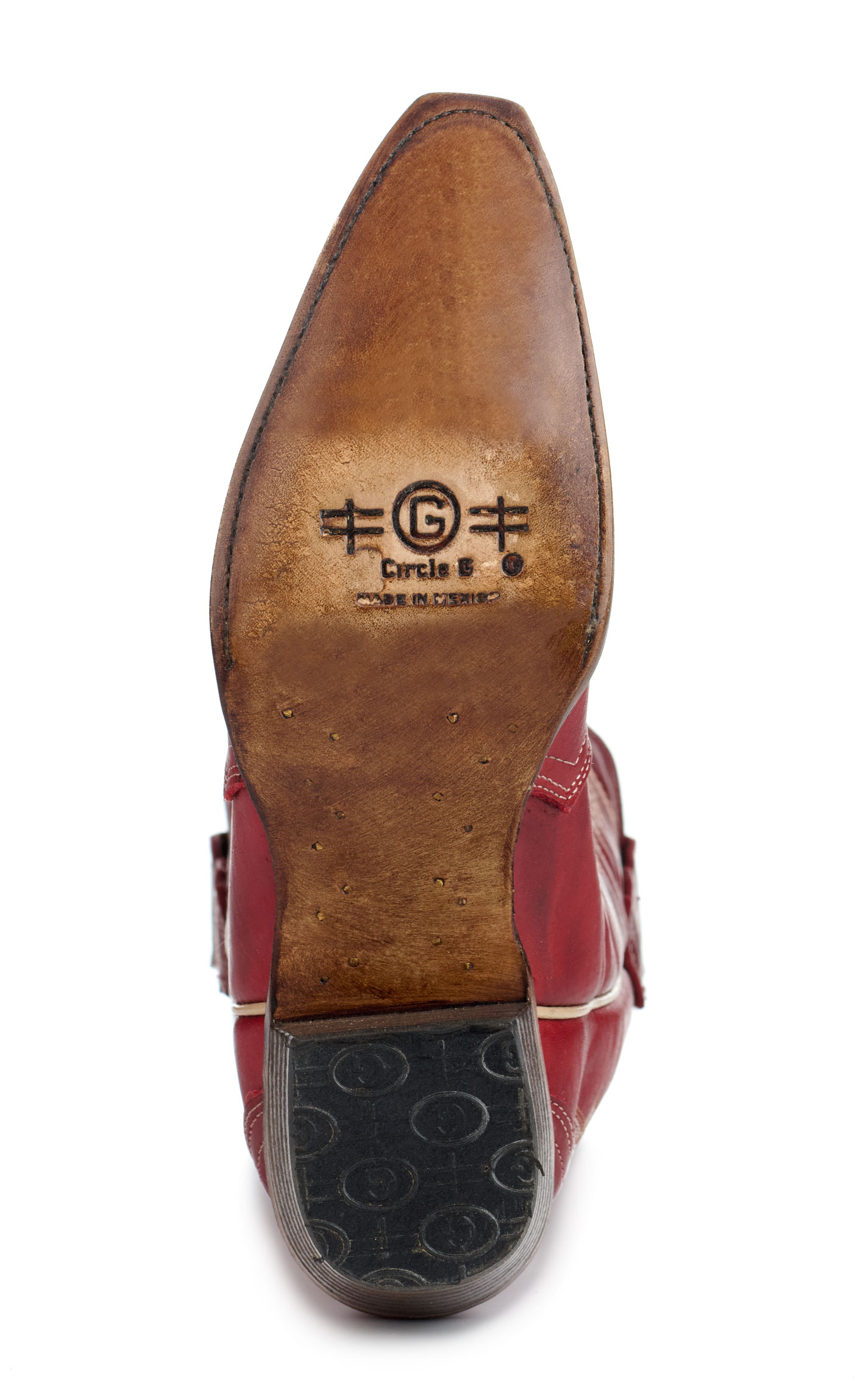 Circle G by Corral Women's Red with Studs Snip Toe Cowboy Boots - Image 1