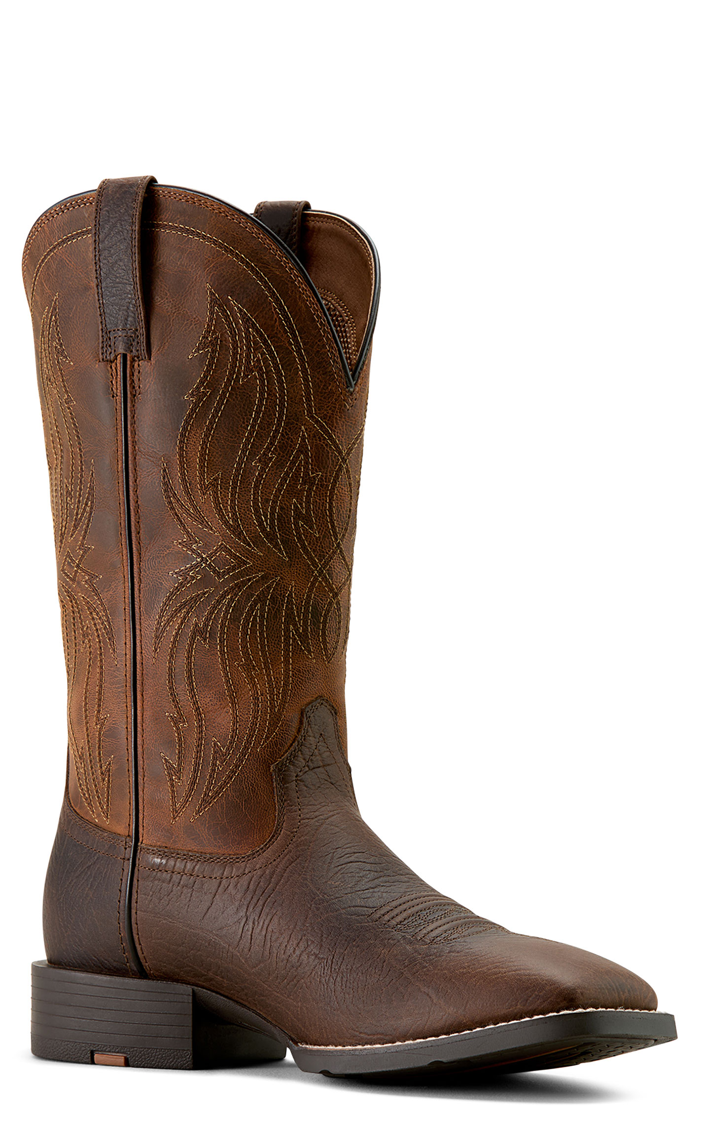Ariat Men's Toffee Hippo Sport Rustler Wide Square Toe Boots - Image 1