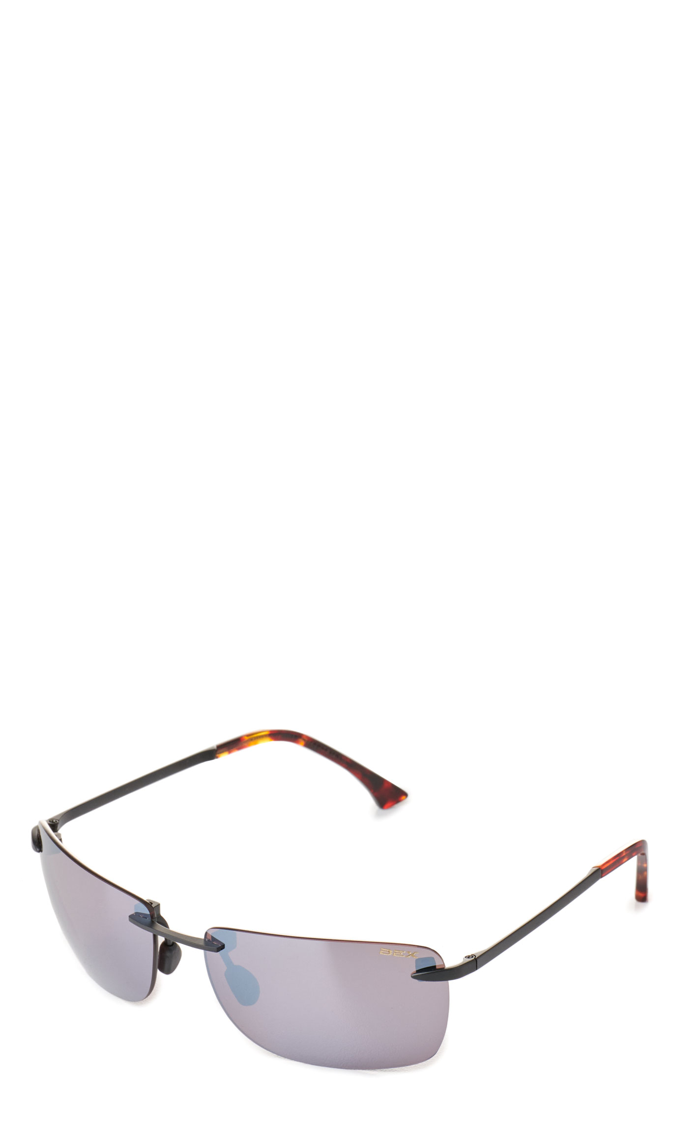 BEX Jaxyn XL Black Gray with Silver Flash Lightweight Polarized Lens Sunglasses - Image 1