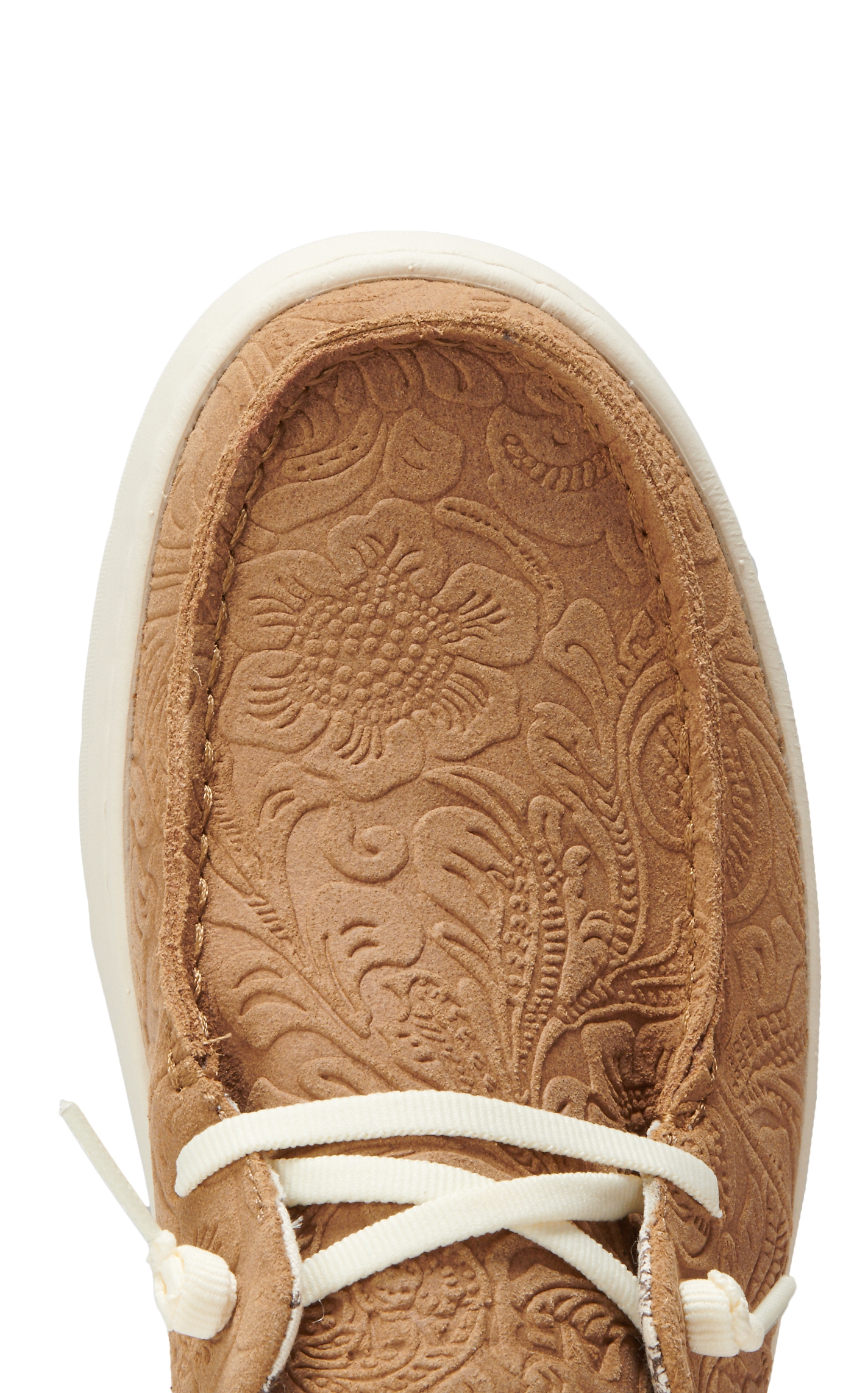 Ariat Women's Hilo Tan Floral Embossed Lace Up Casual Shoe - Image 1