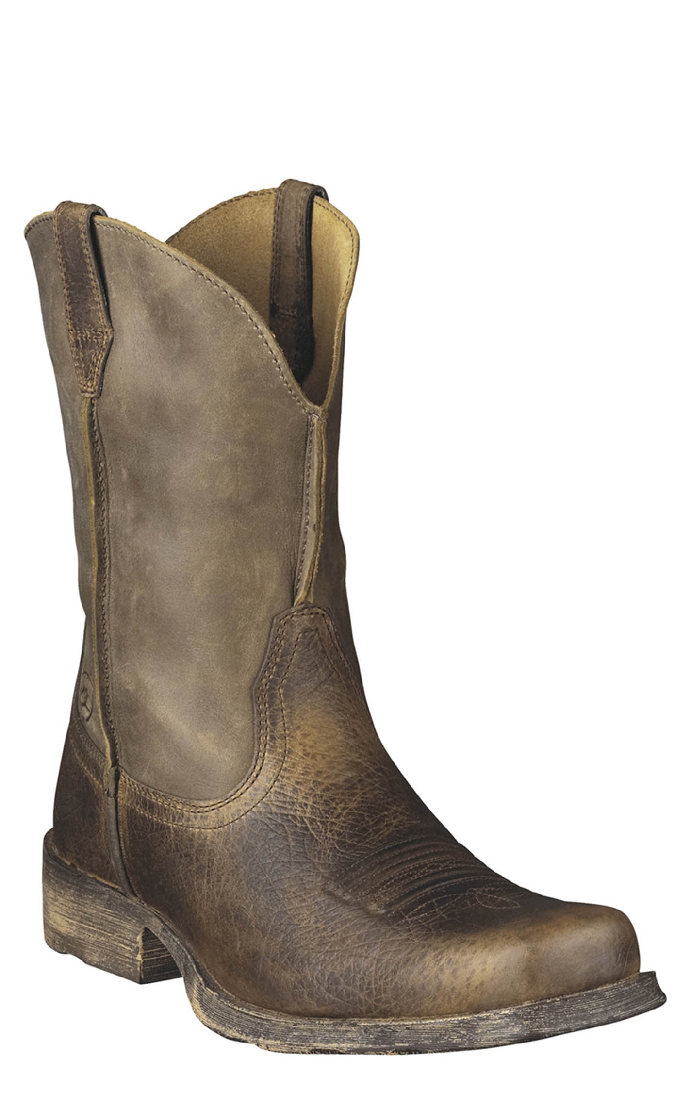 Ariat Men's Rambler Brown Bomber Wide Square Toe Cowboy Boots - Image 1