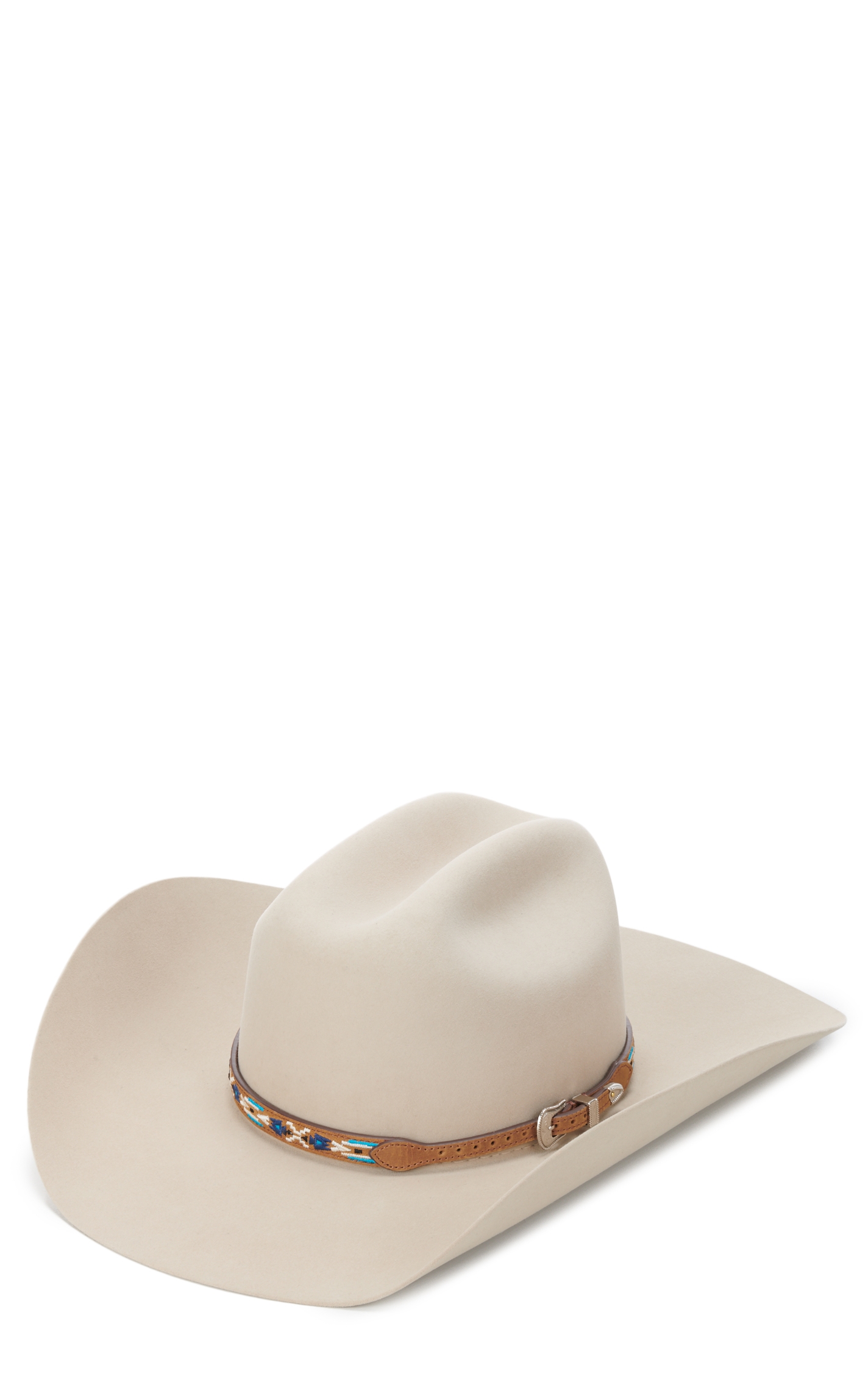 Twister Brown with Aztec Embroidery Leather Hatband - Image 1