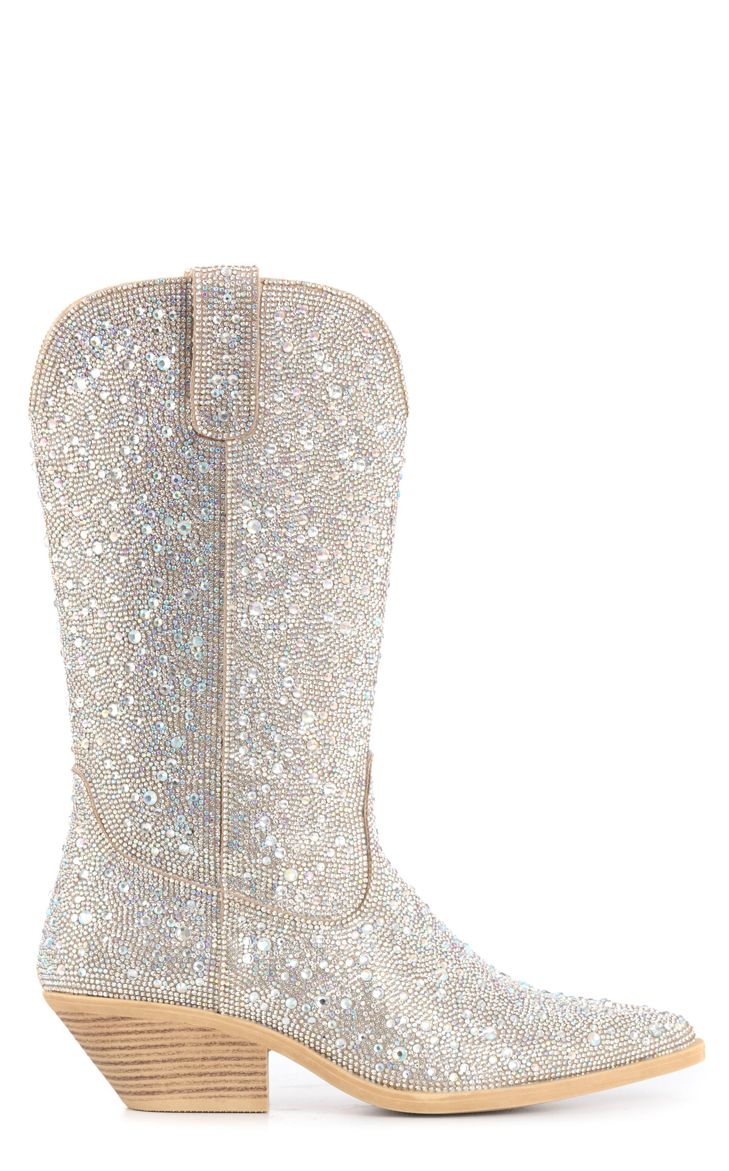 Roper Women’s Nettie Silver Crystal Fashion Snip Toe Cowboy Boots - Image 1