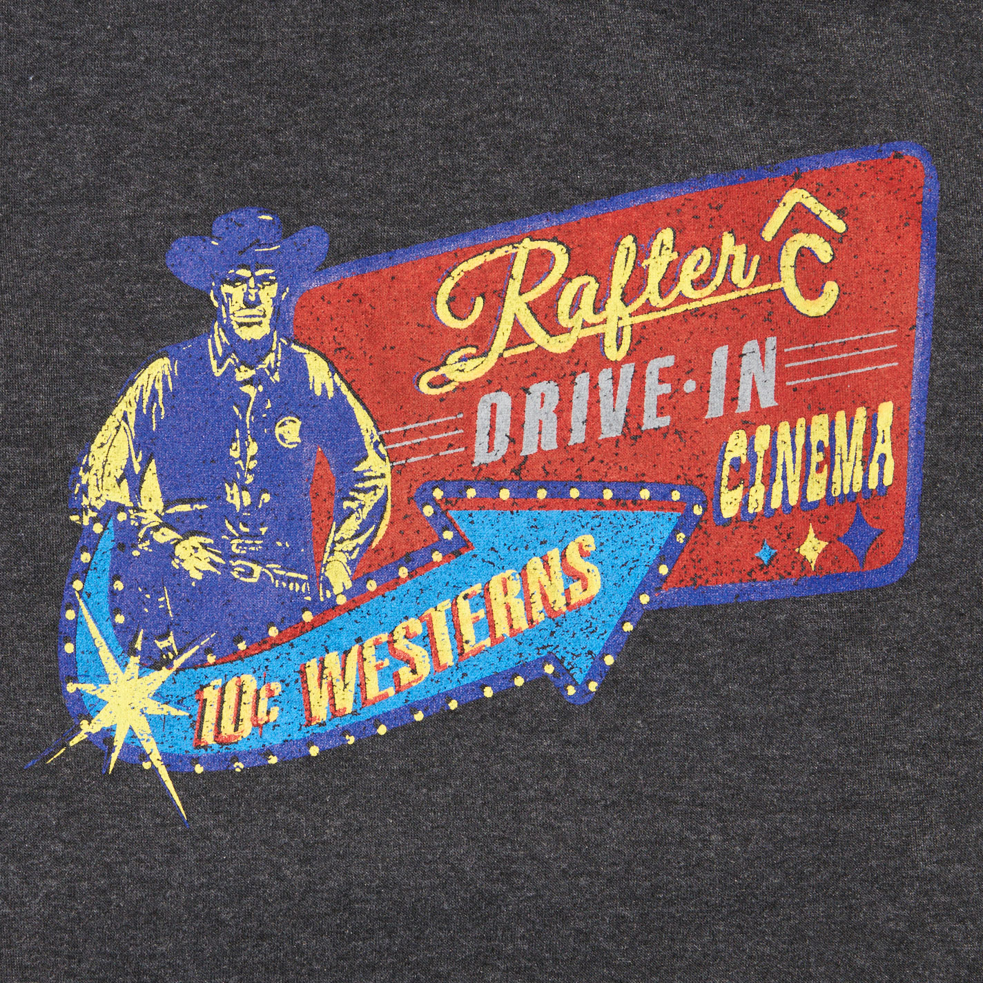 Rafter C Charcoal Drive In Logo Graphic Hoodie - Image 1