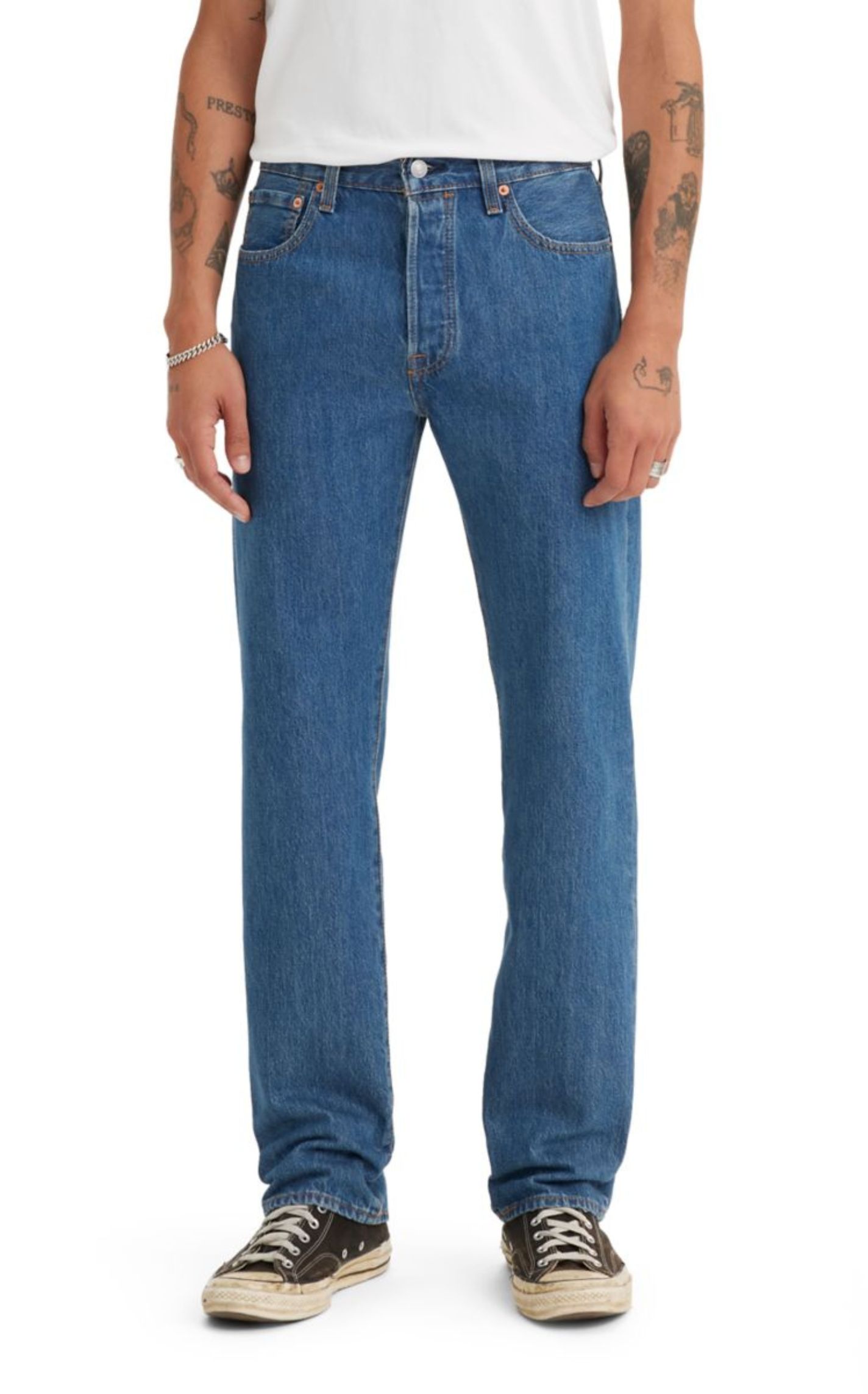 Levi's Men's 501 Original Fit Medium Stonewash Jeans - Image 2