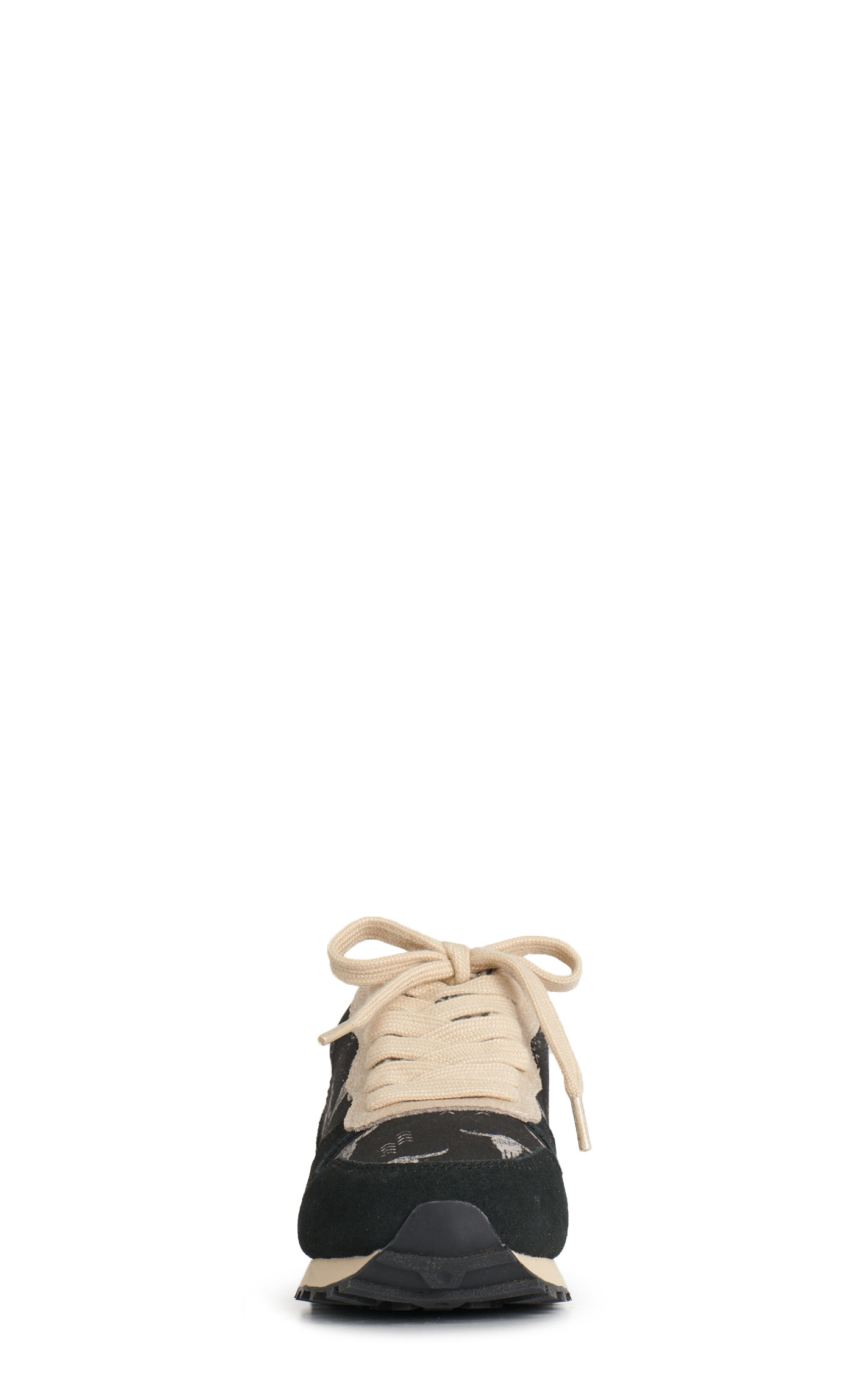 Roper Women's Giddyup Longhorn Black Canvas & Suede Casual Shoes - Image 1