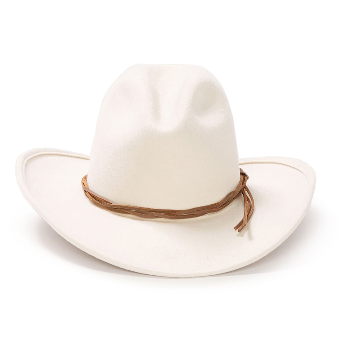 Stetson Gus Crush Silverbelly Woven with Leather Band Wool Cowboy Hat - Image 1