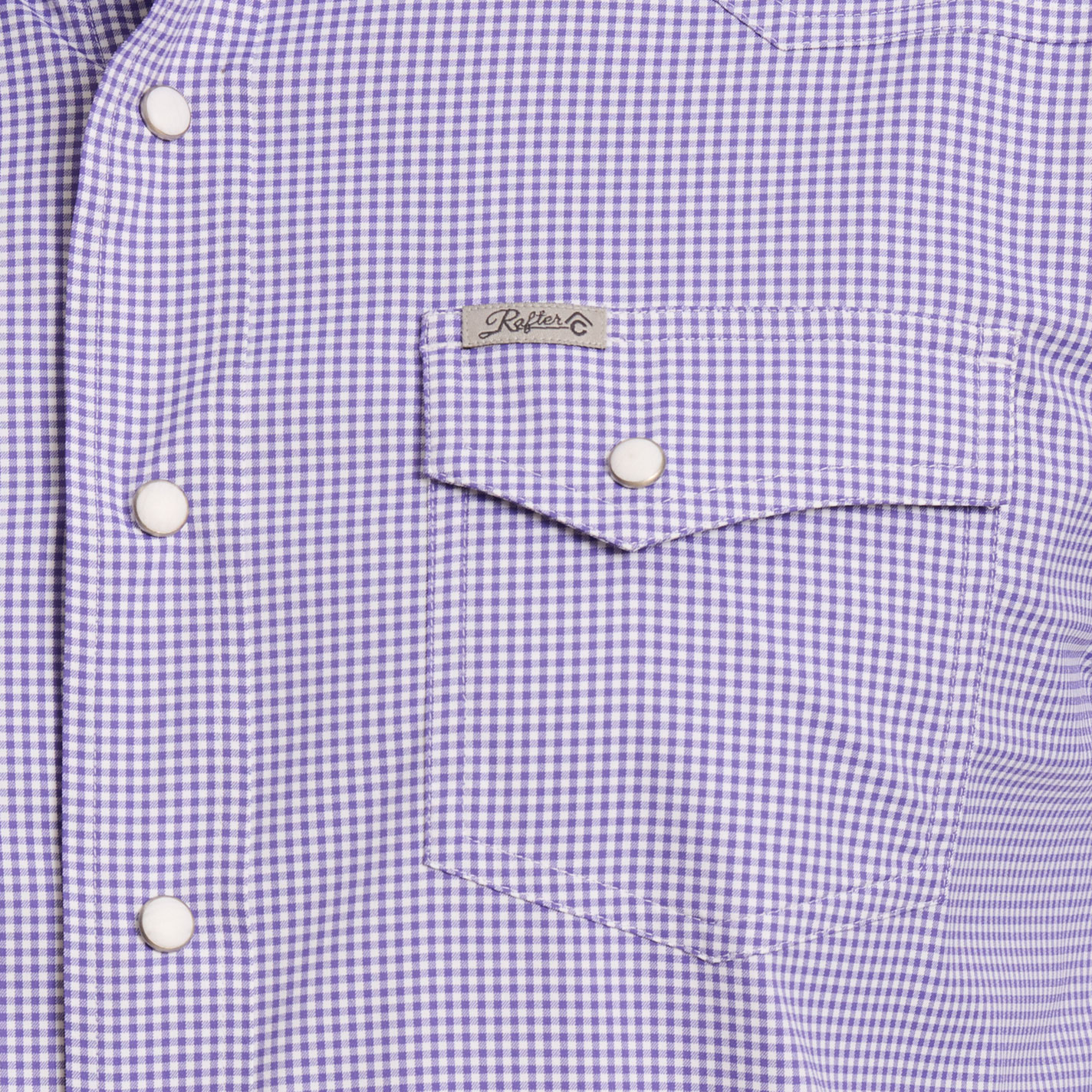 Rafter C Outdoors Men's Purple Gingham Lefty Fishing Shirt - Image 1