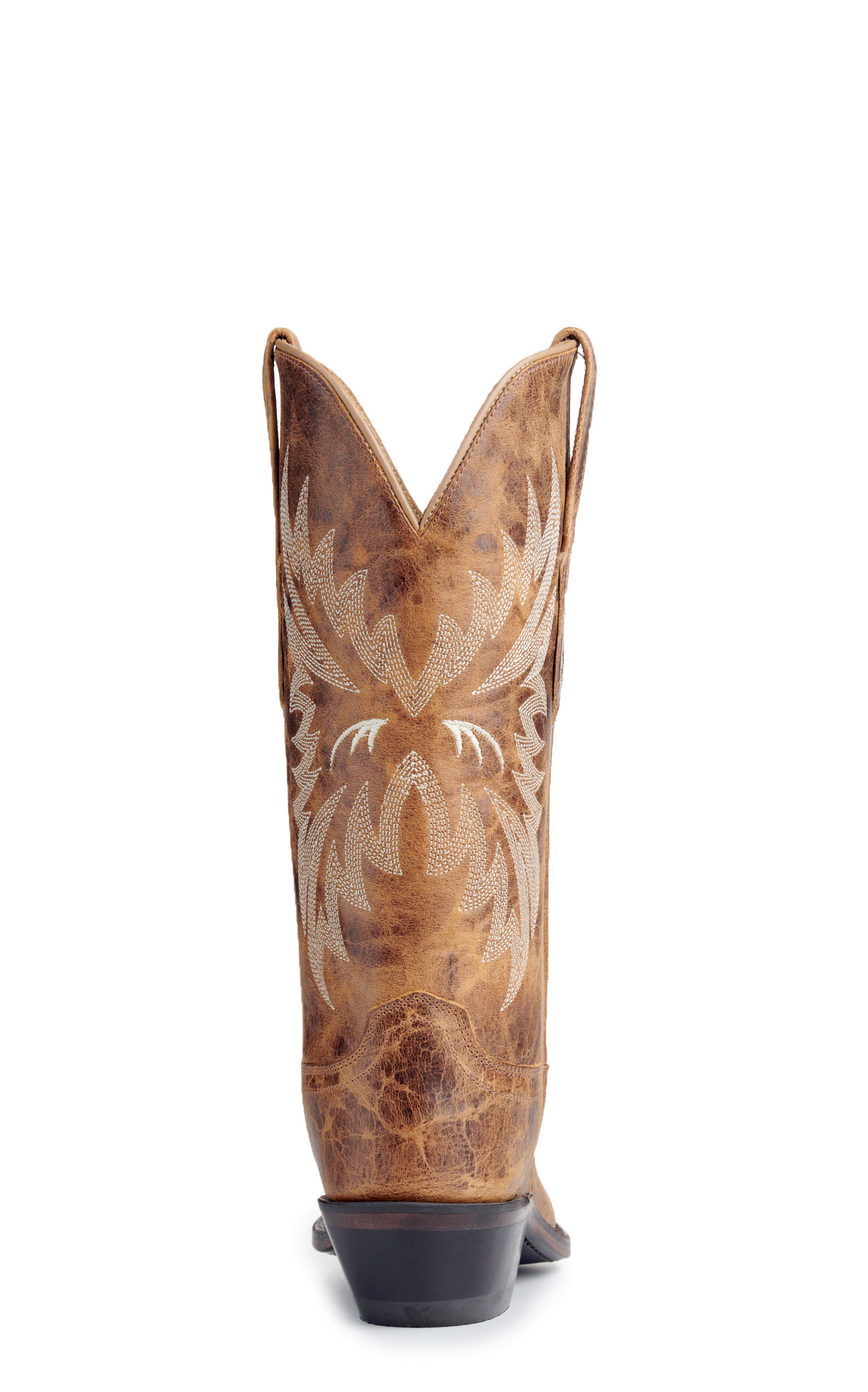 Old West Women's Burnt Tan Snip Toe Cowboy Boots - Image 1