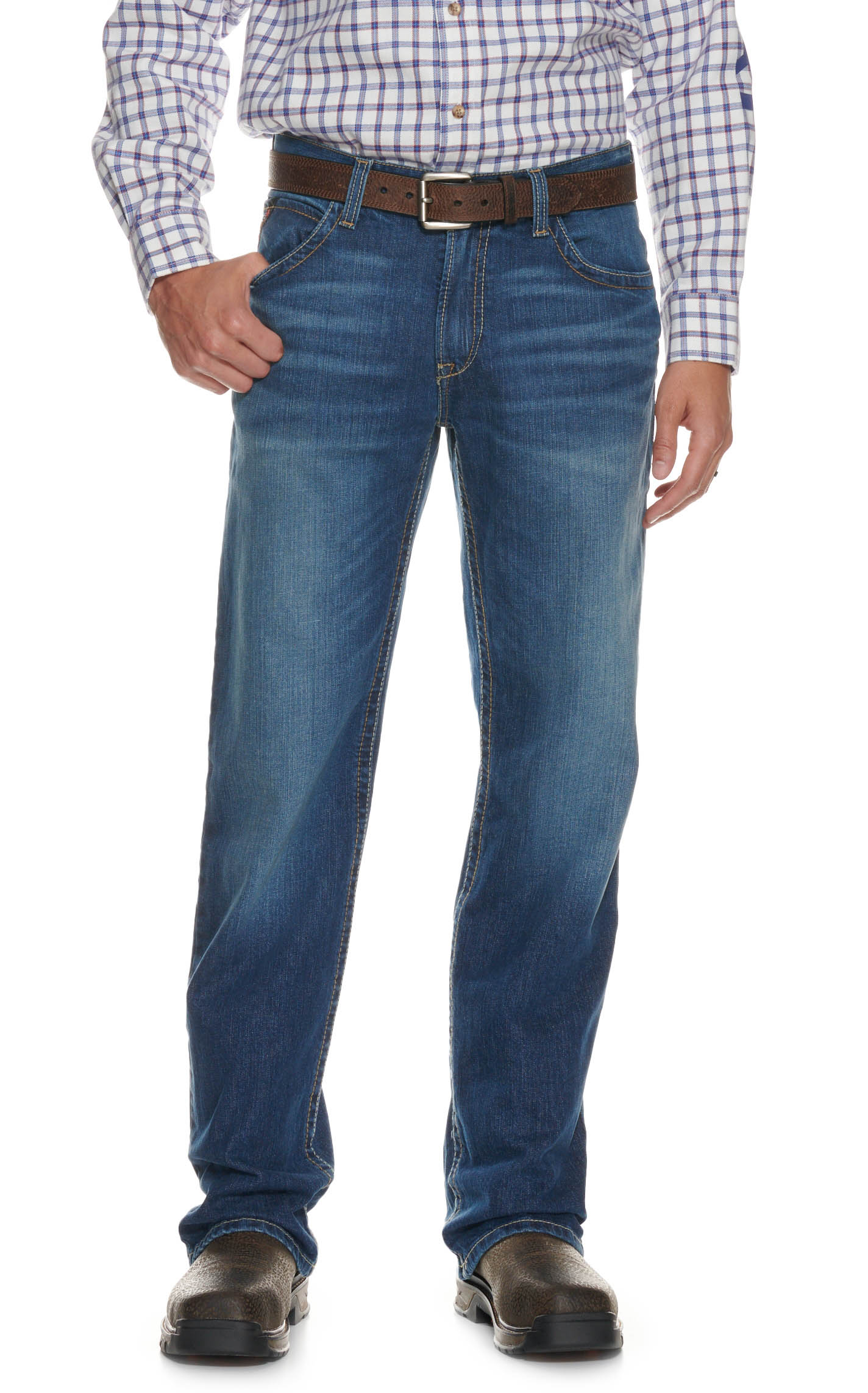 Ariat Men's M4 Alloy Low Rise Boot Cut FR Work Jeans - Big & Tall - Image 1