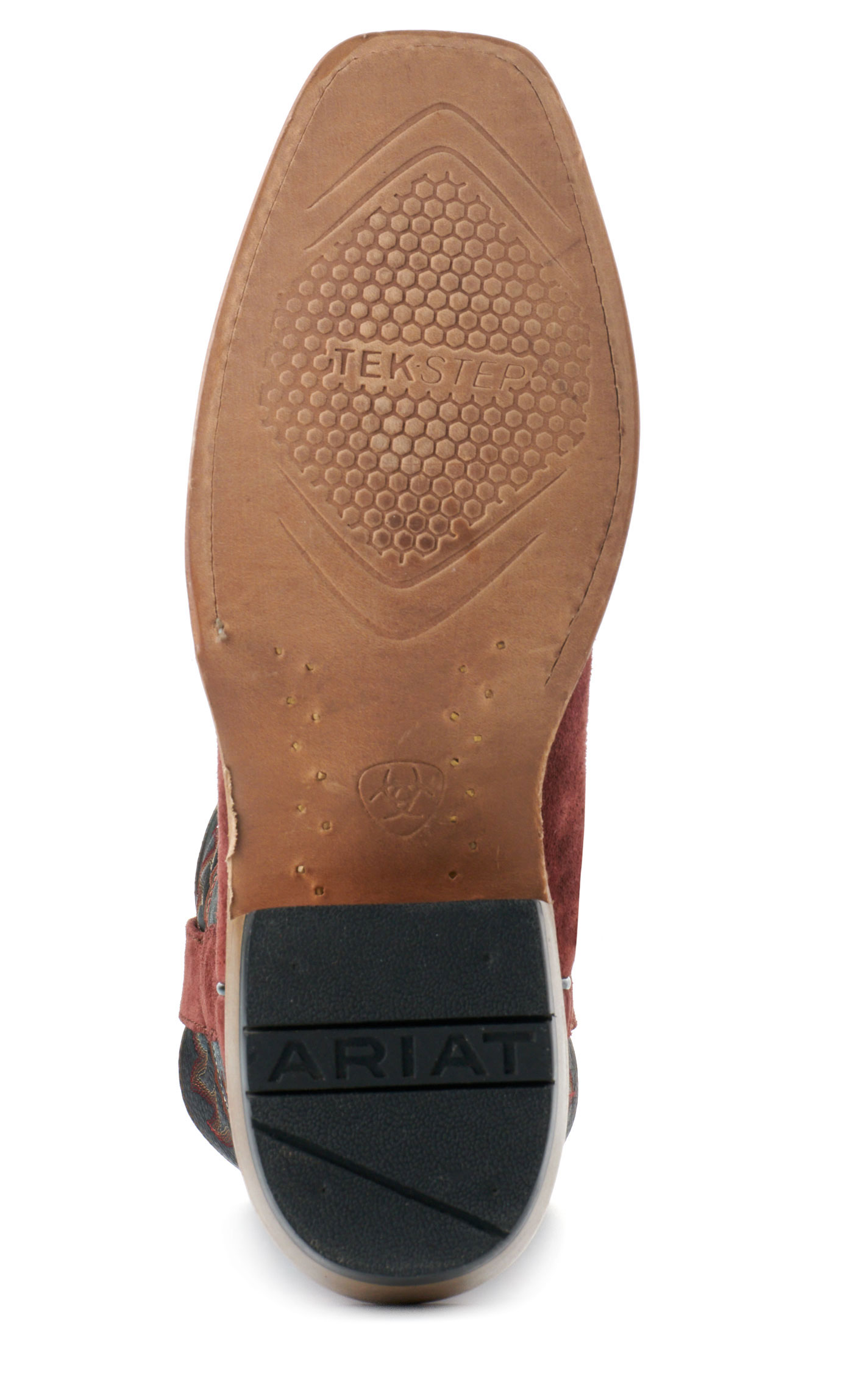 Ariat Men's Futurity Time Black and Mahogany Roughout TekStep Punchy Square Toe Cowboy Boots - Image 1