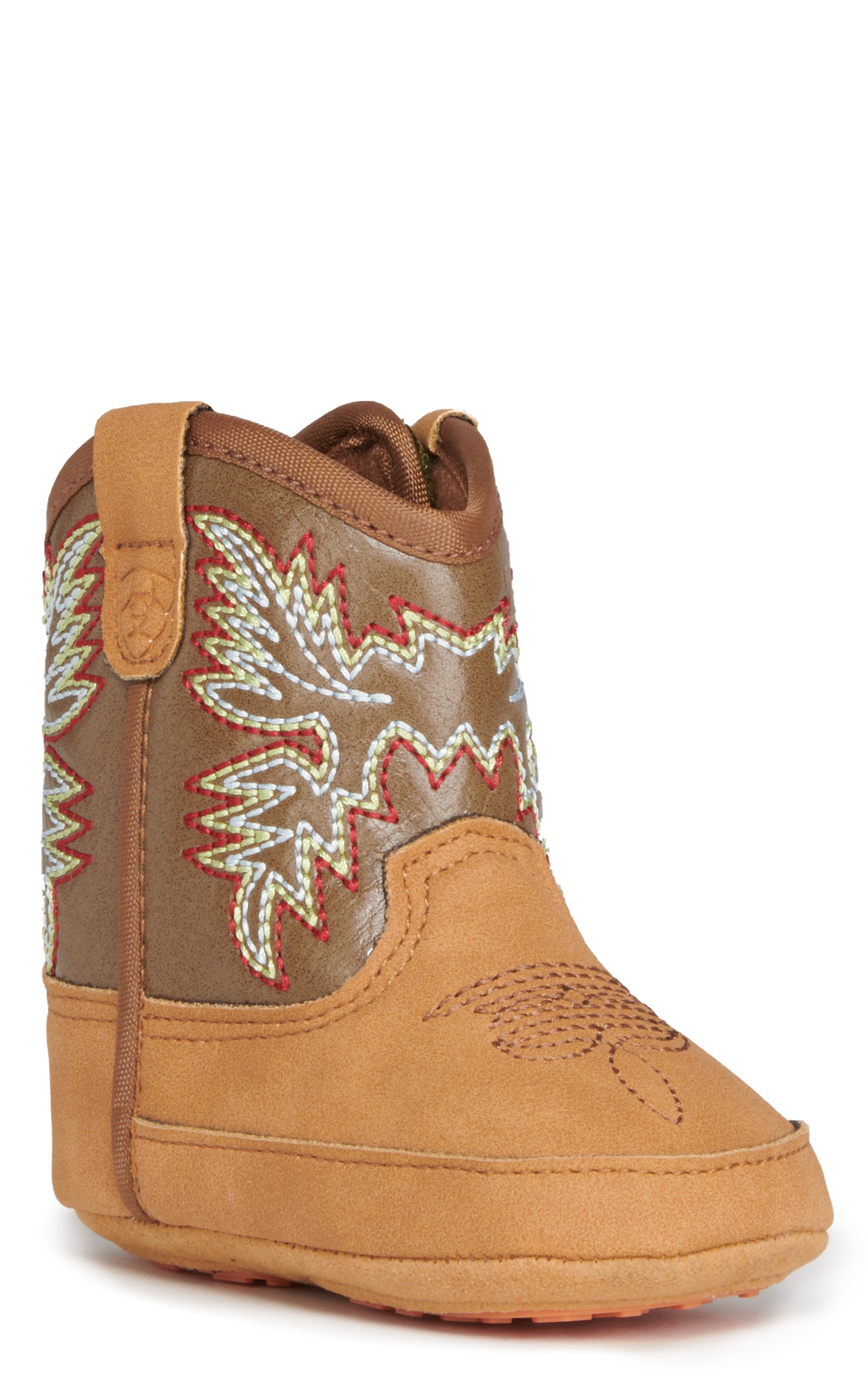 Ariat Infants Lil' Stompers Durango Tan and Chocolate Brown Western Bootie - Image 1