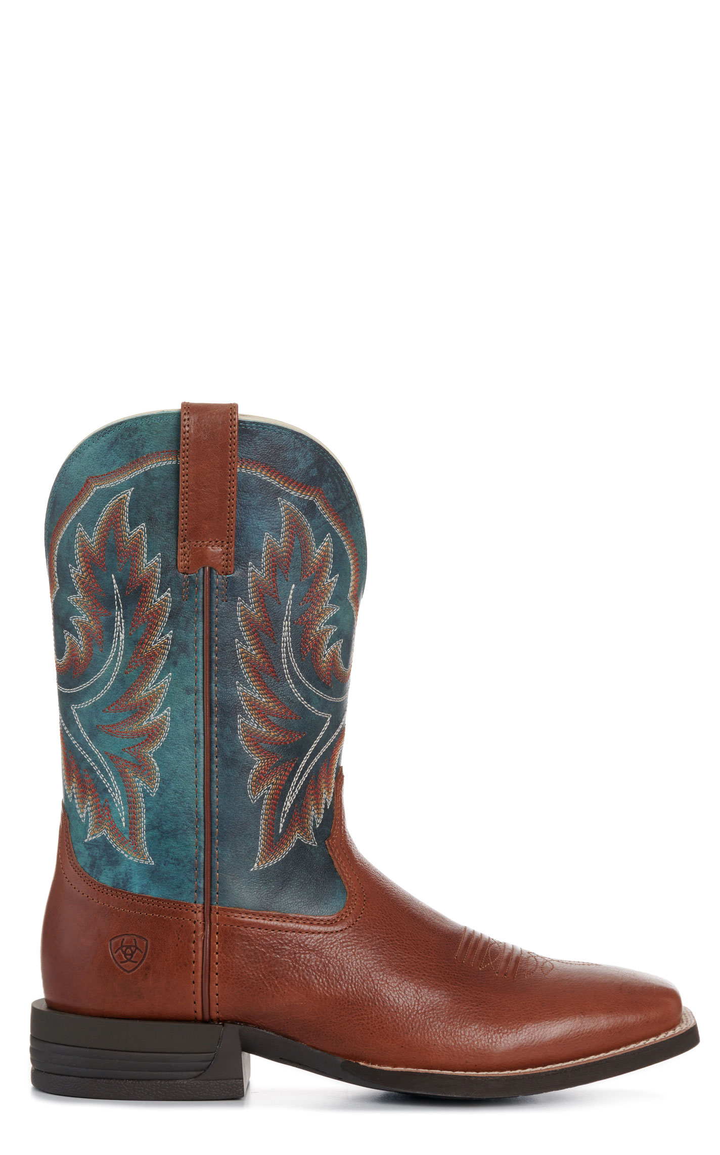Ariat Men's Luna Tan Forged Green Wide Square Toe Cowboy Boots - Image 1