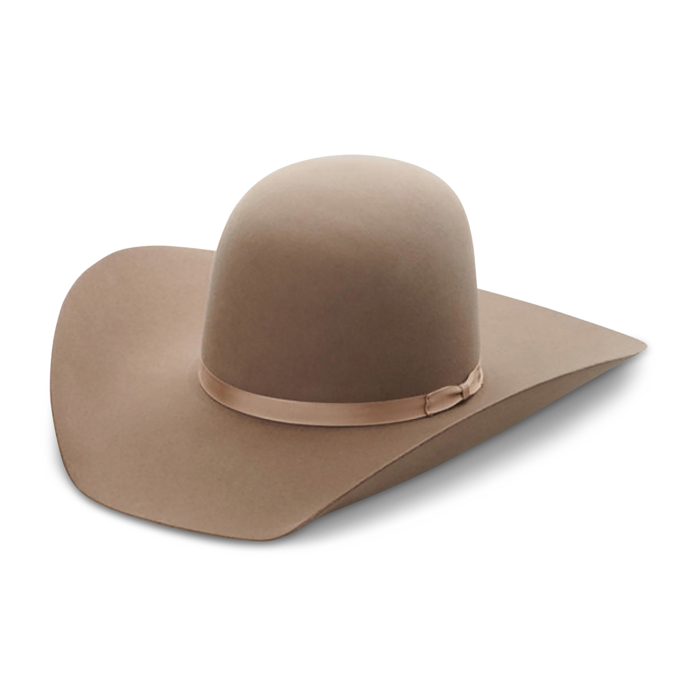 Rodeo King 10X Pecan Open Crown Felt Cowboy Hat - Image 1