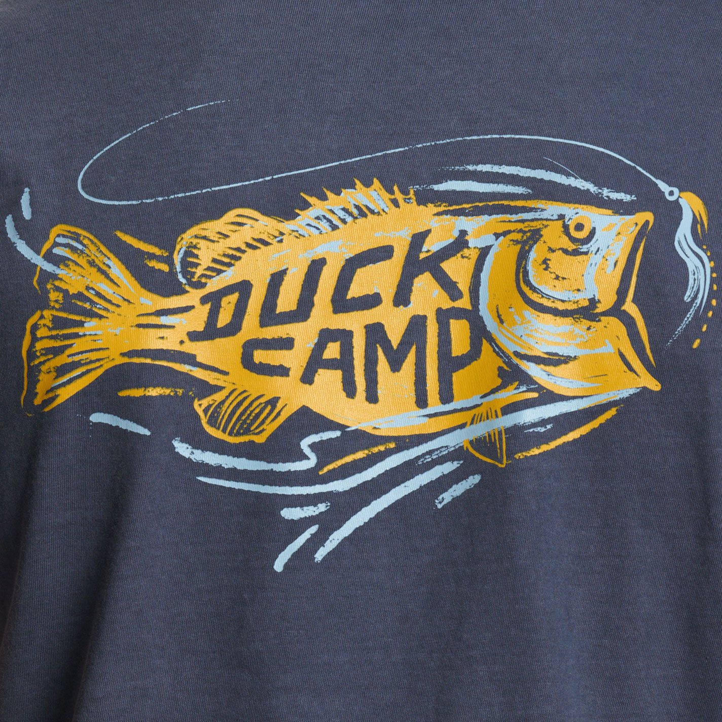 Duck Camp Men's Dark Denim Largemouth T-Shirt - Image 1