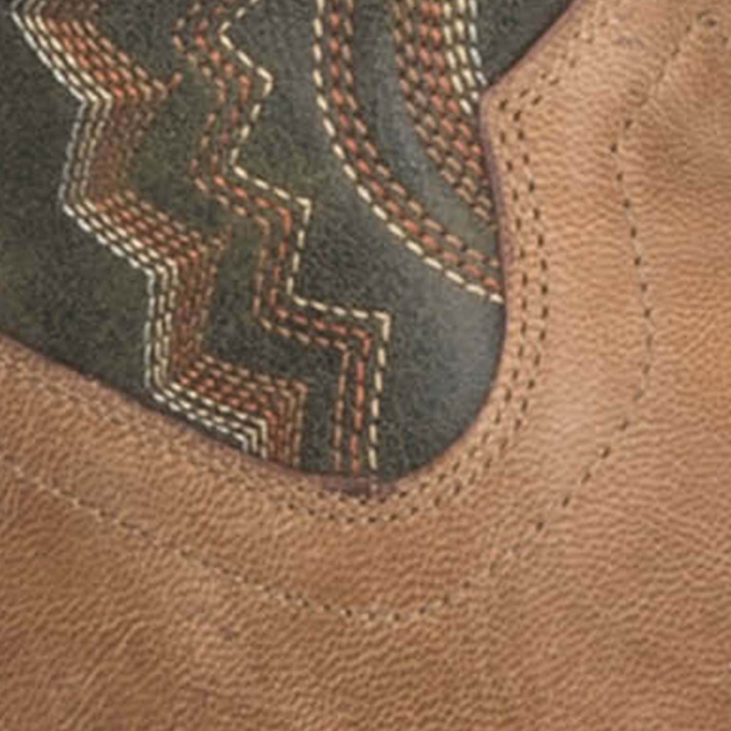 Ariat Men's Sport Riggin Tan and Olive Wide Square Toe Cowboy Boot - Image 1