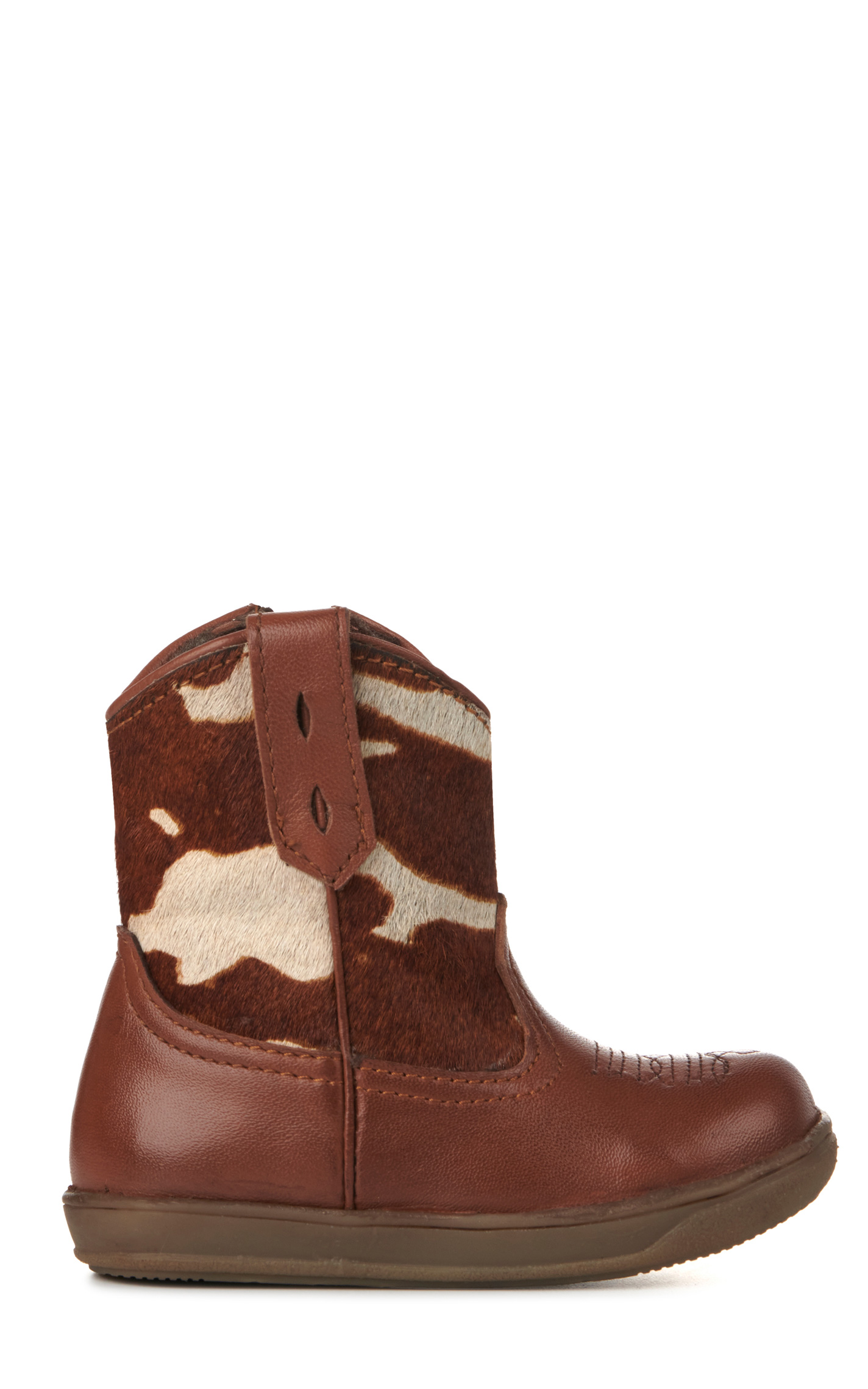 Roper Infant Brown and Cow Print Round Toe Cowboy Boots - Image 1