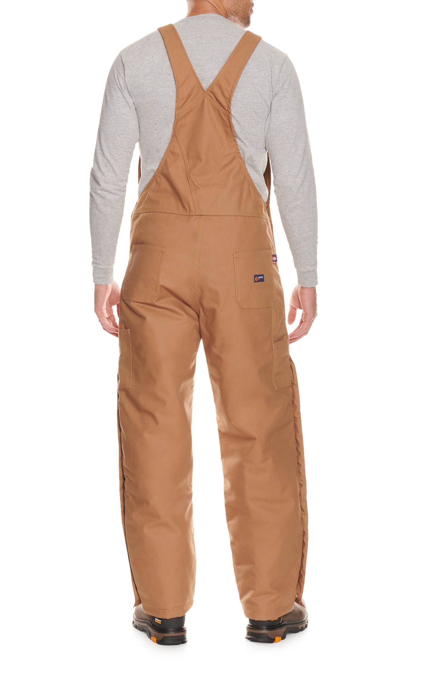 Lapco Men's Windshield Brown 9 Oz HRC4 Insulated Bib FR Overalls - Image 1