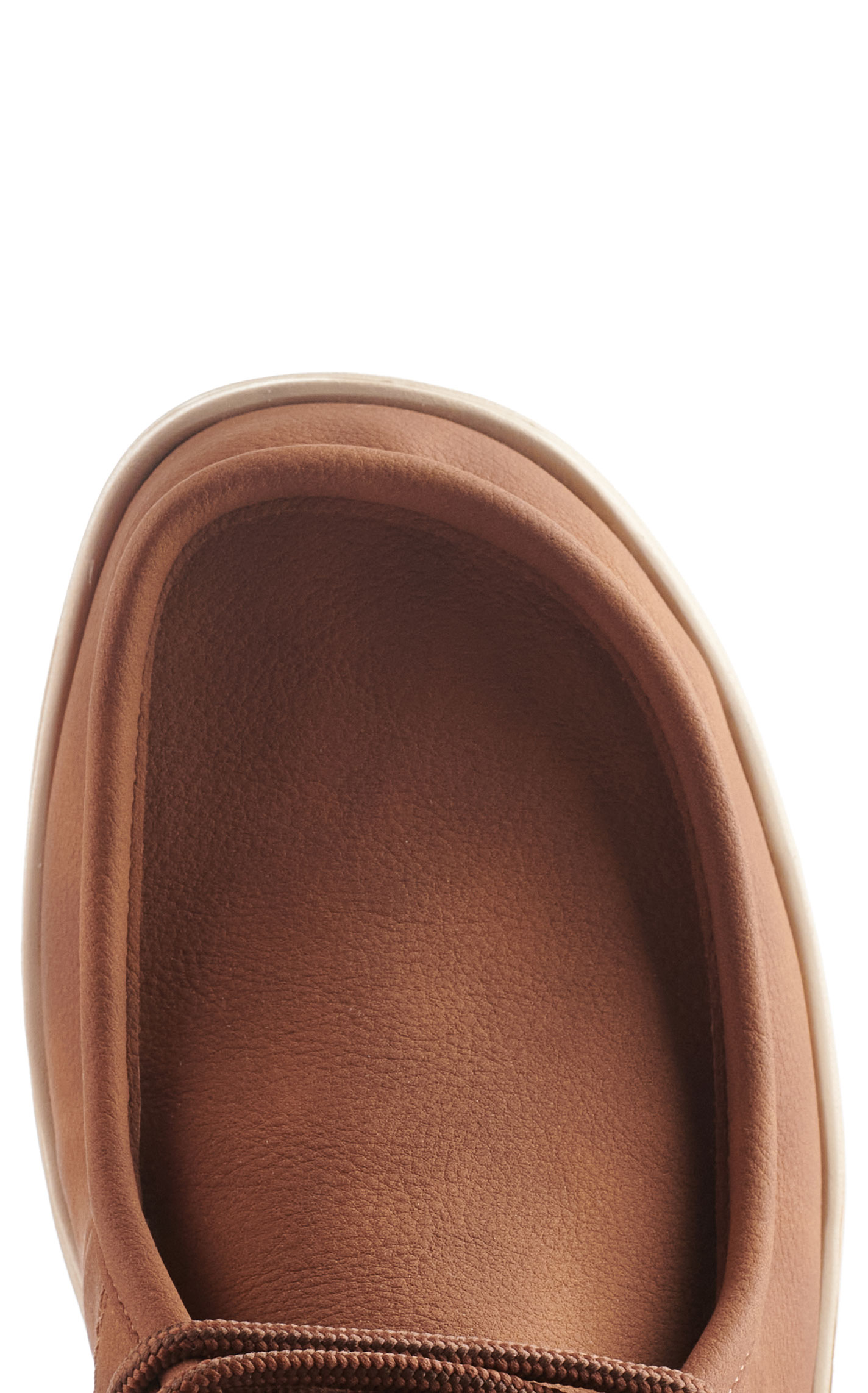 Hey Dude Men's Wally Cognac and Tan Faux Leather Moc Toe Shoes - Image 1