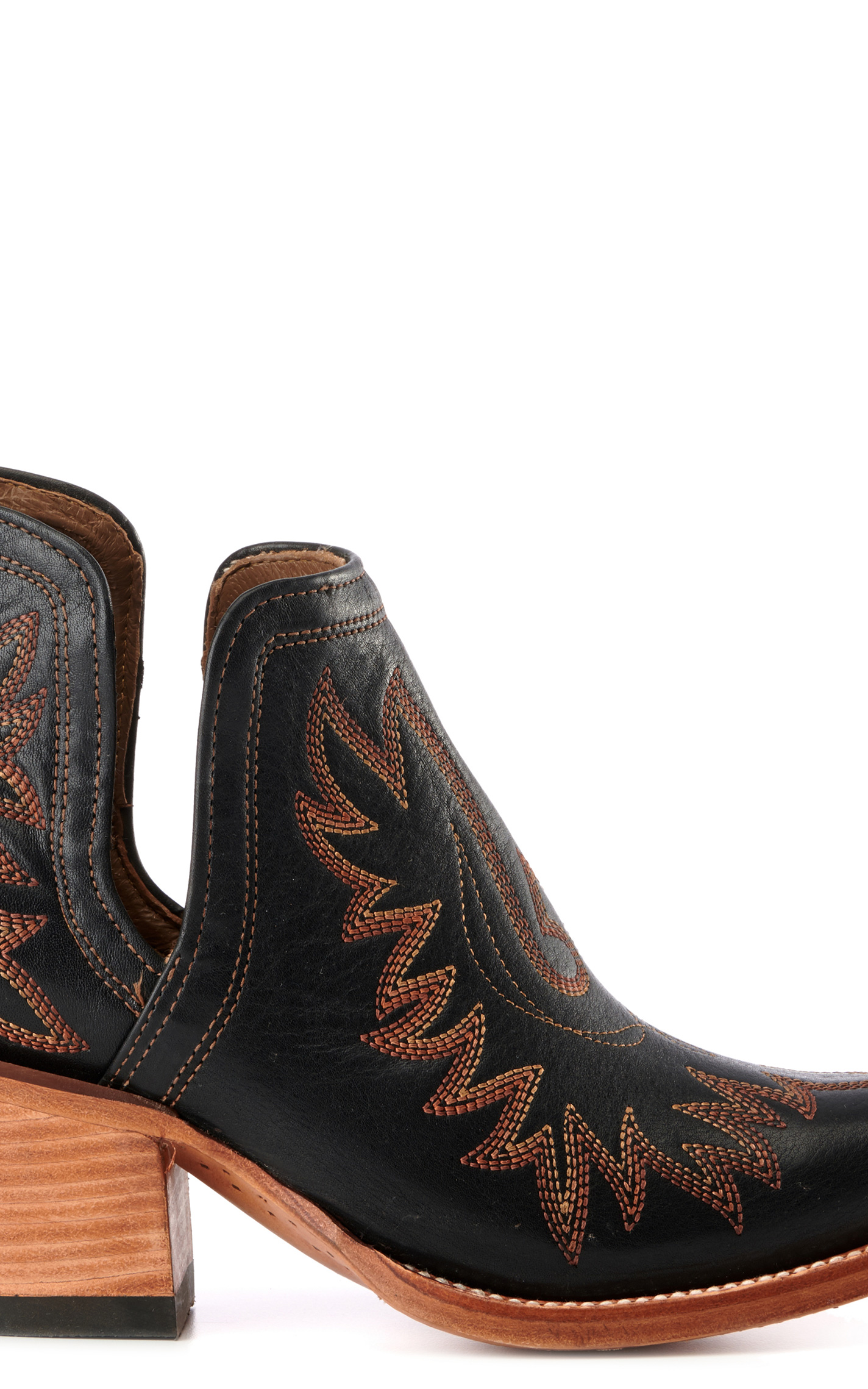 Ariat Women's Dixon Black Snip Toe Cowboy Booties - Image 1