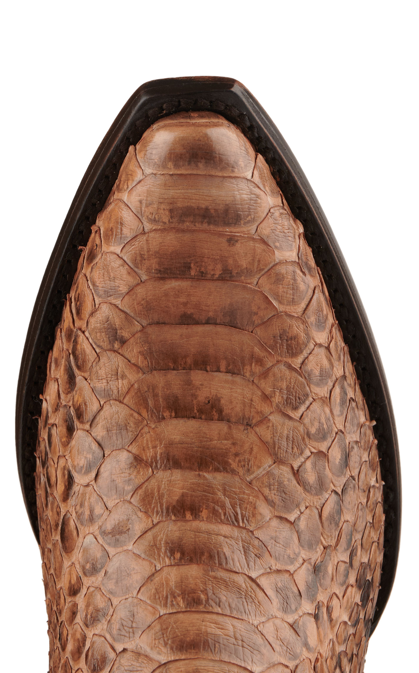 Cavender's Women's Camel Python Snip Toe Western Booties - Image 1
