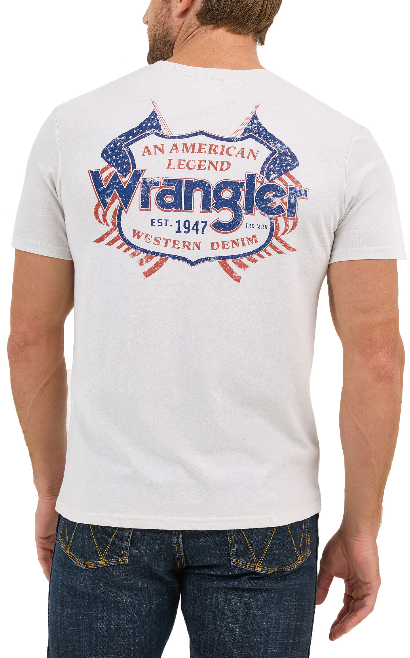 Wrangler Men's White American Legend Graphic T-Shirt - Image 1