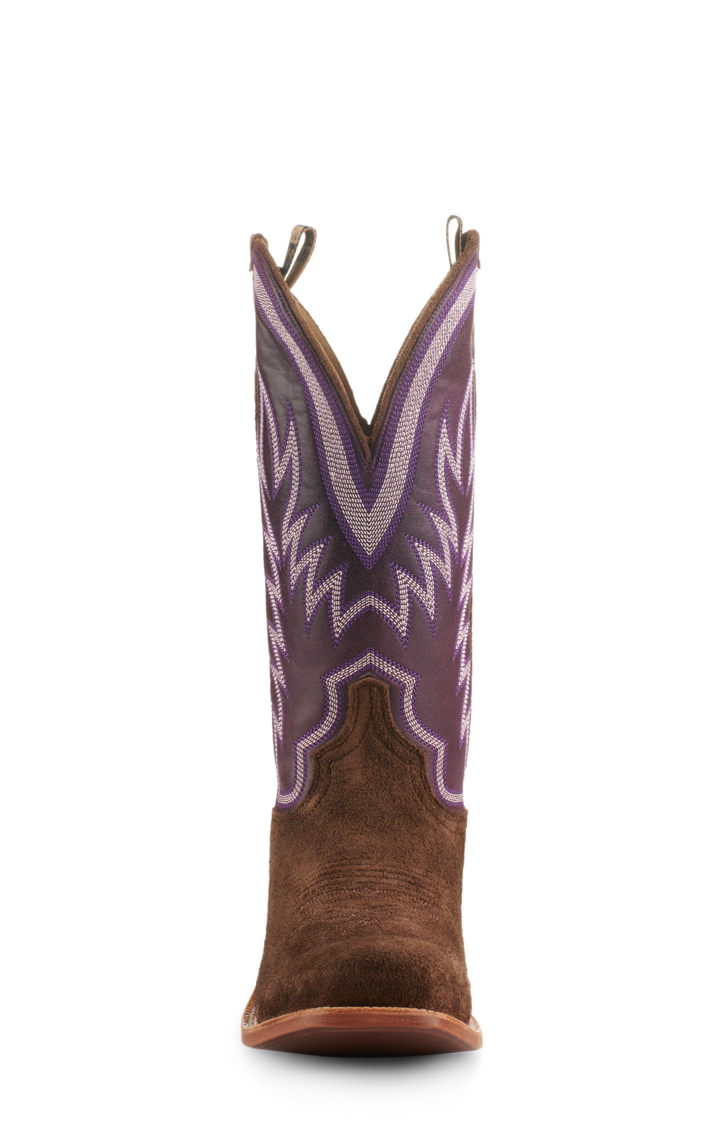 Hyer Men's Culver Purple Vintage and Chestnut Roughout Punchy Square Toe Cowboy Boots - Image 1
