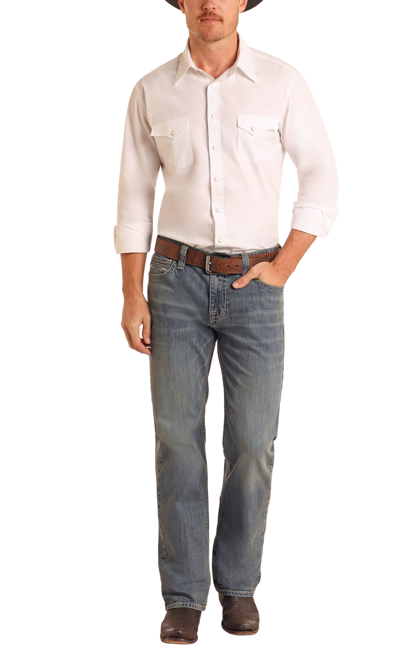Rock & Roll Denim Men's Medium Double Barrel Straight Jeans - Image 1