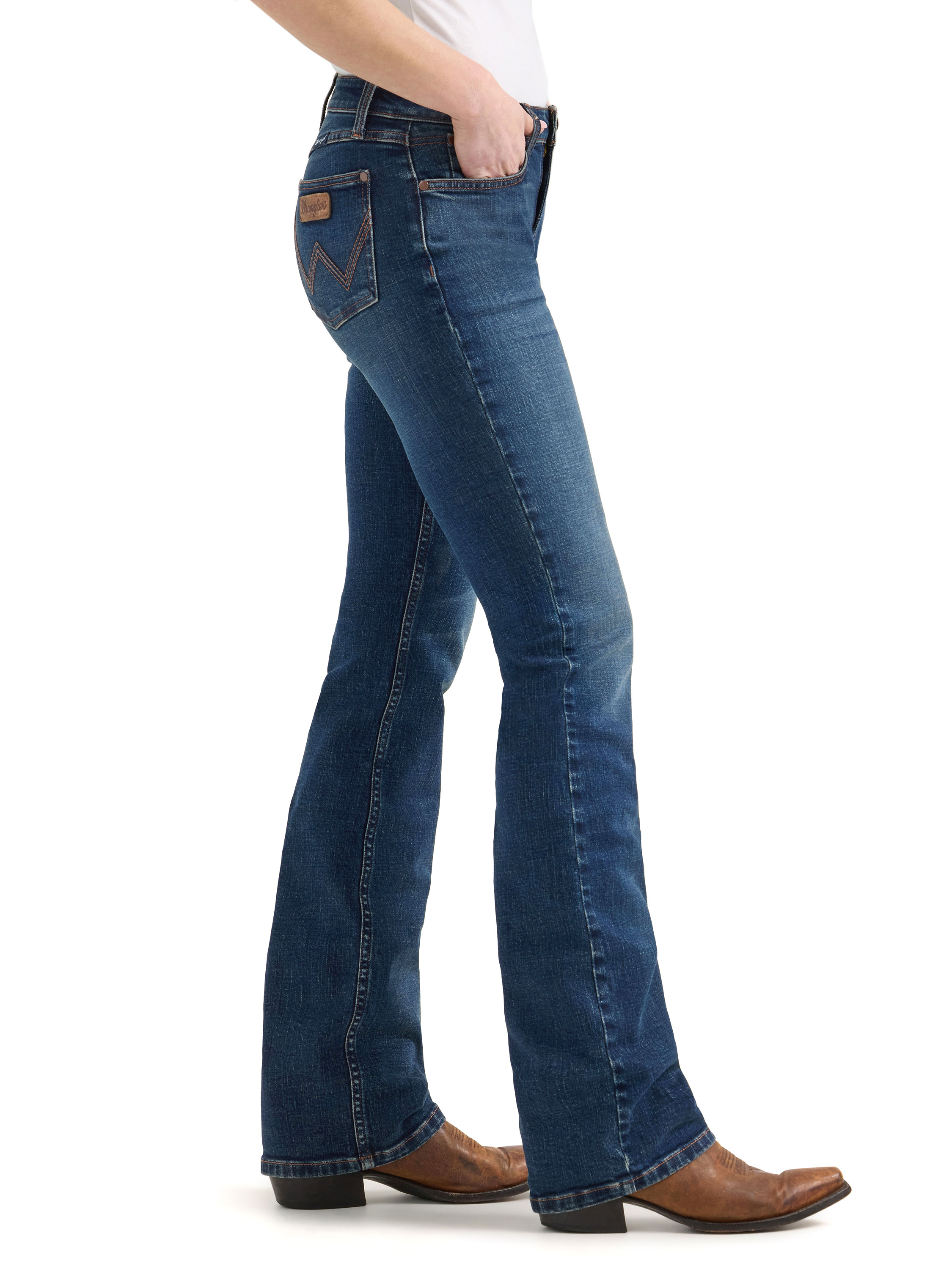 Wrangler Retro Mae Jane Women's Dark Wash Boot Cut Jeans - Image 1