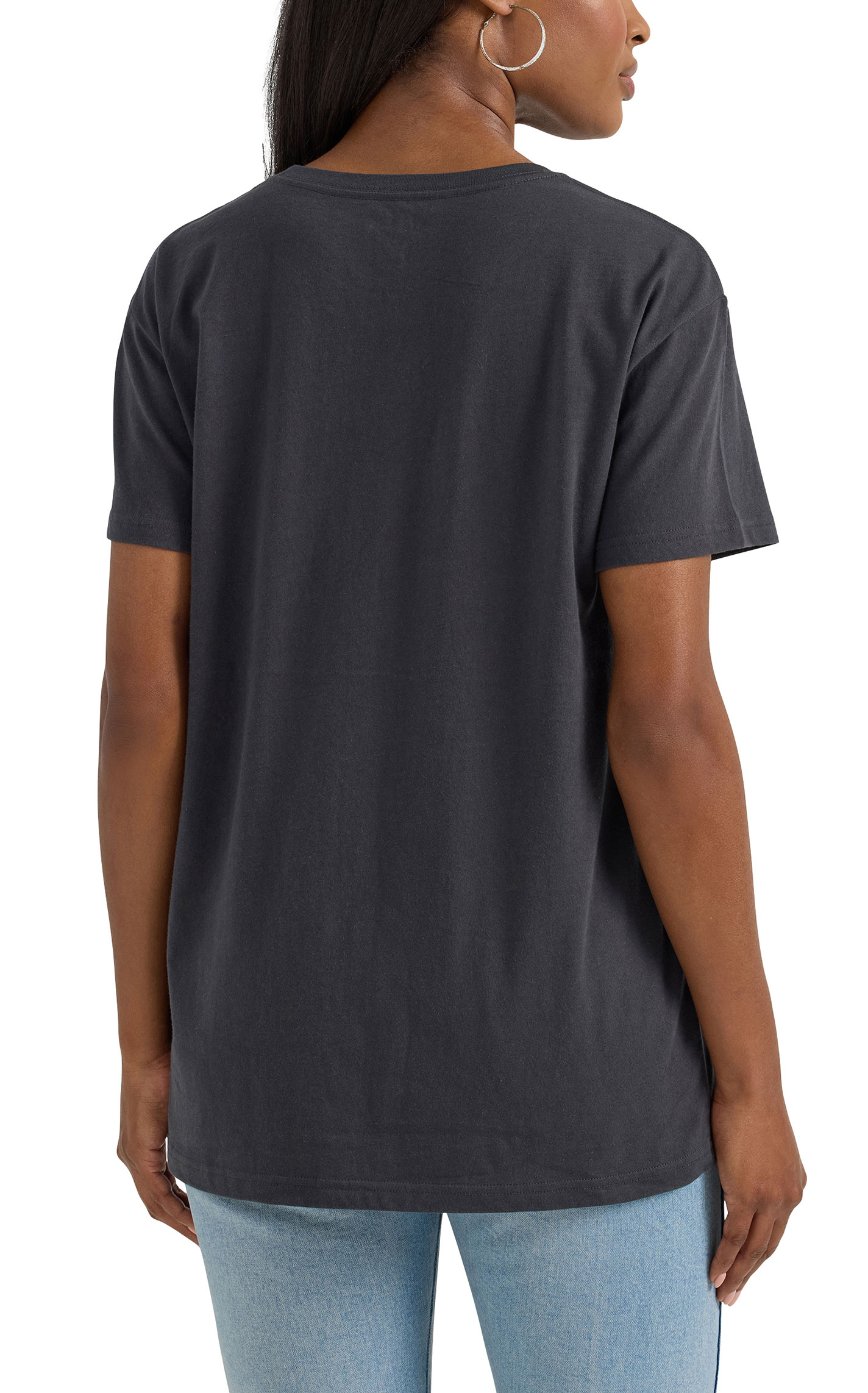 Wrangler Women's Black & Eagle Flag Logo Graphic T-Shirt - Image 1