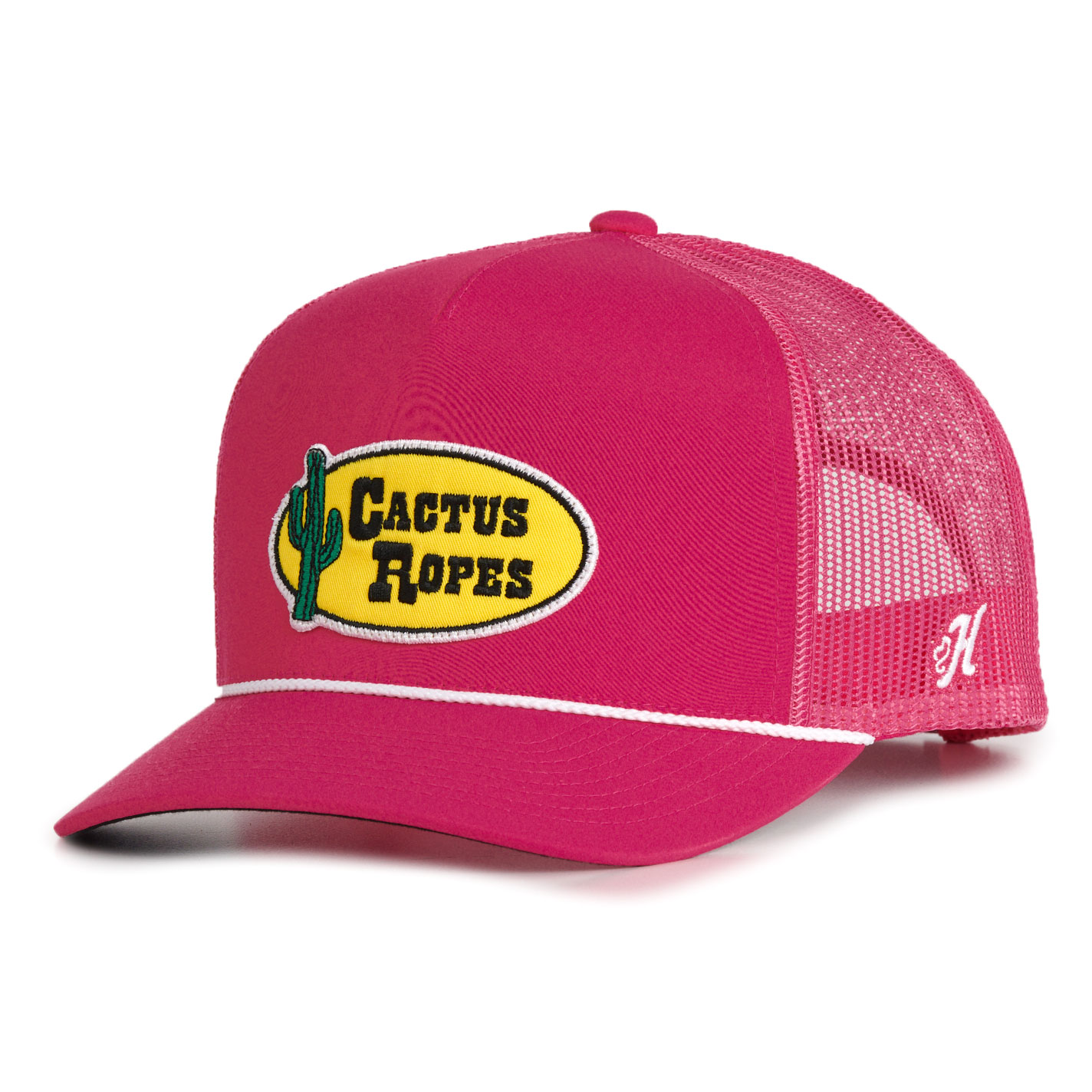 Hooey Men's Dark Pink Old School Cactus Ropes Patch Cap - Image 1