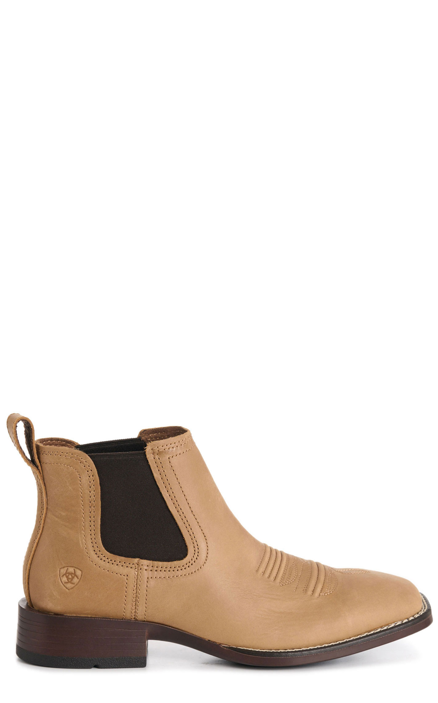 Ariat Men's Booker Ultra Rough Almond Brown Bantamweight Wide Square Toe Chelsea Boots - Image 1