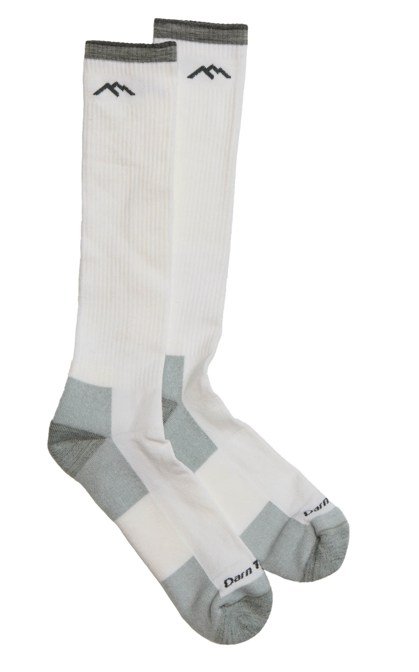 Darn Tough Men's Westerner White Over-the-Calf Lightweight Work Boot Socks - Medium - Image 1