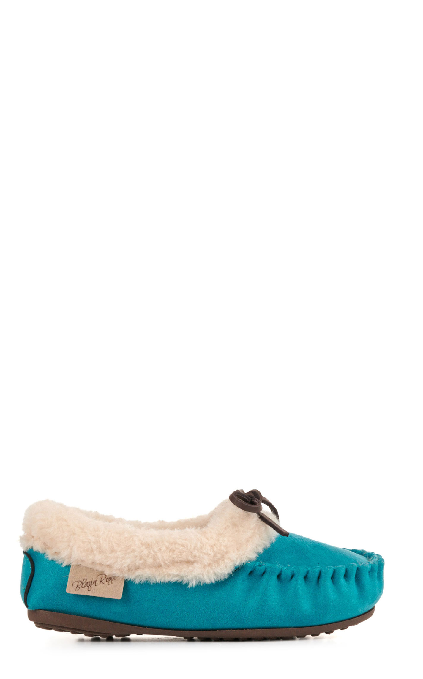 Blazin Roxx Girls' Sydney Turquoise Moccasin Slipper - Image 1