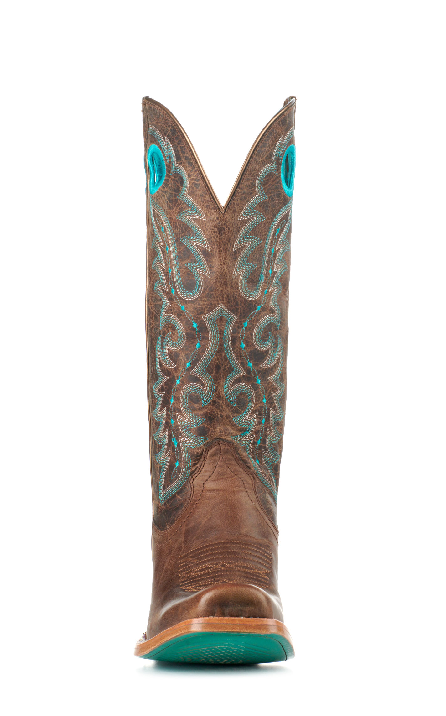 Ariat Women's Frontier Boon Pecan Brown Futurity TekStep Square Toe Cowboy Boots - Image 1
