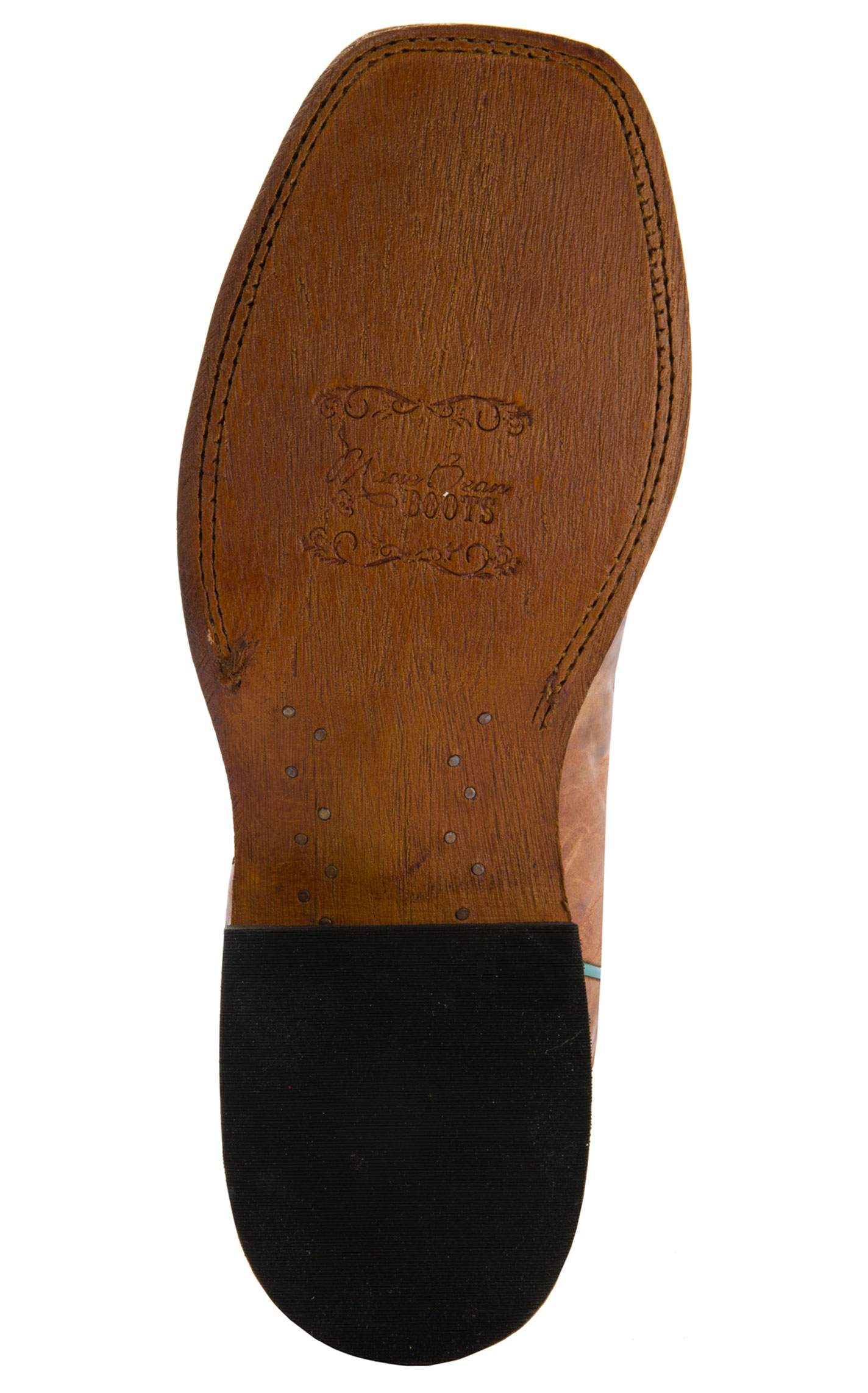 Anderson Bean Women's Macie Bean Antiqued Honey Brown with Rose Garden Embroidery Square Toe Cowboy Boots - Image 1