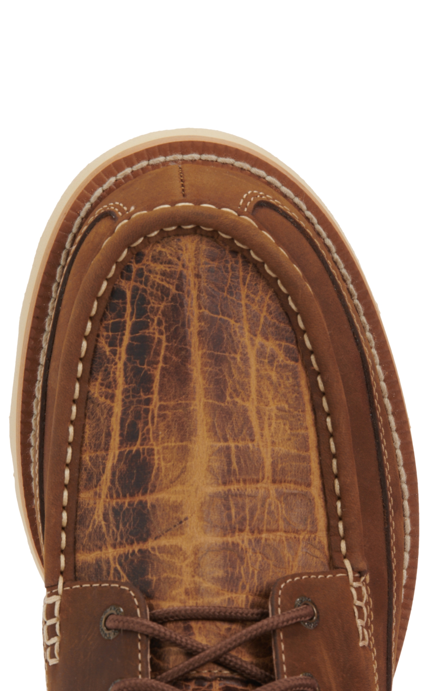 Twisted X Men's Distressed Saddle Brown and Cognac CellSole Wedge Lace Up Casual Shoe - Image 1