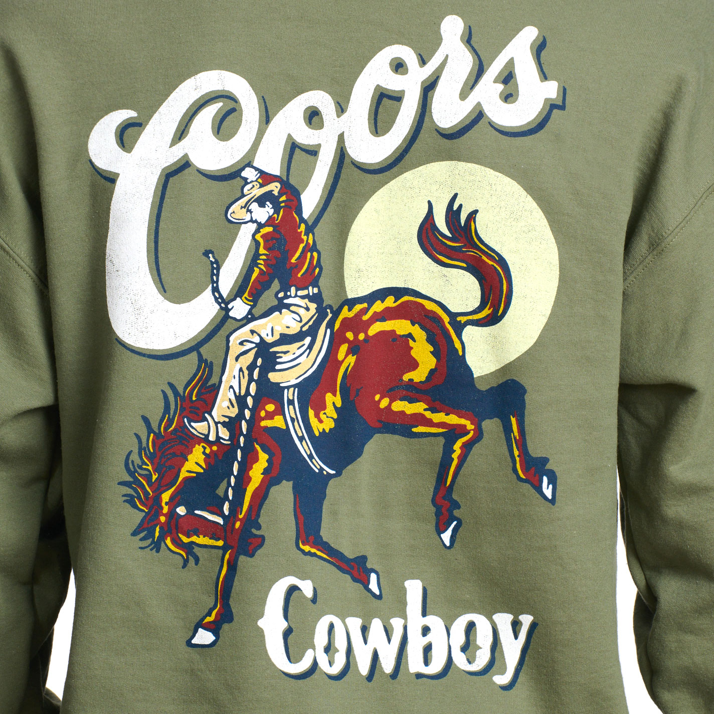 Brew City Men's Dark Sage Coors Cowboy Hoodie - Image 1