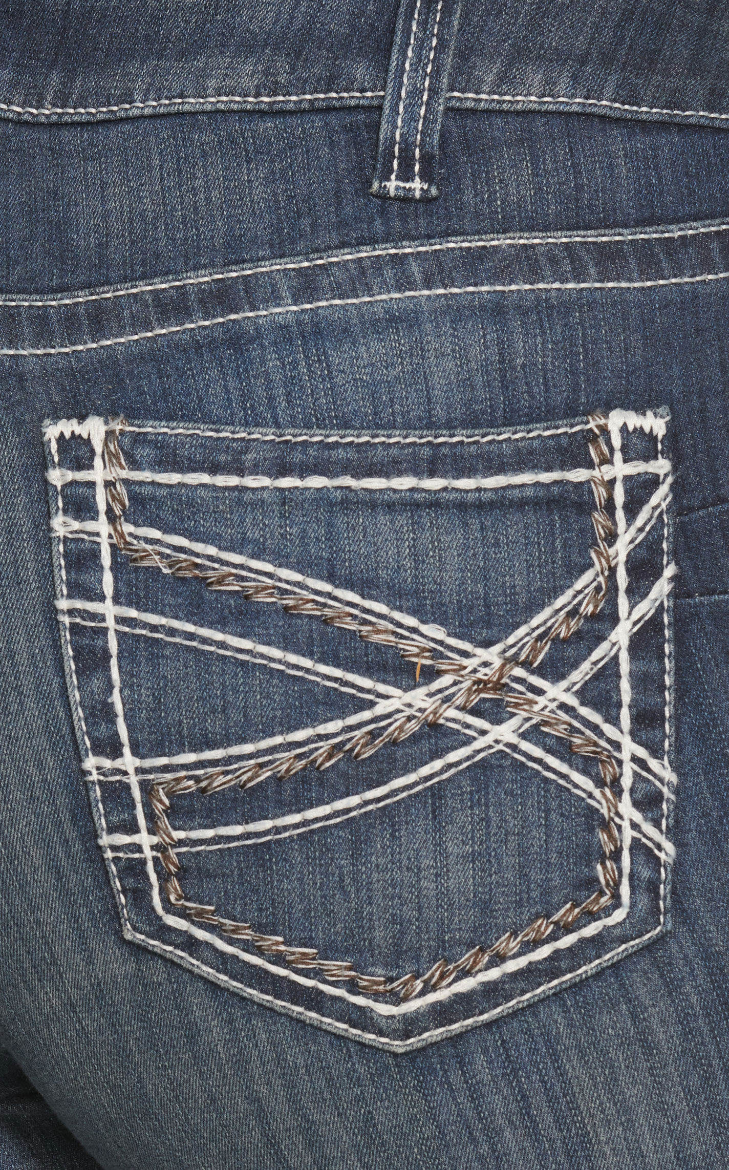 Ariat Women's REAL Entwined Boot Cut Medium Wash Jeans - Plus Sizes - Image 1