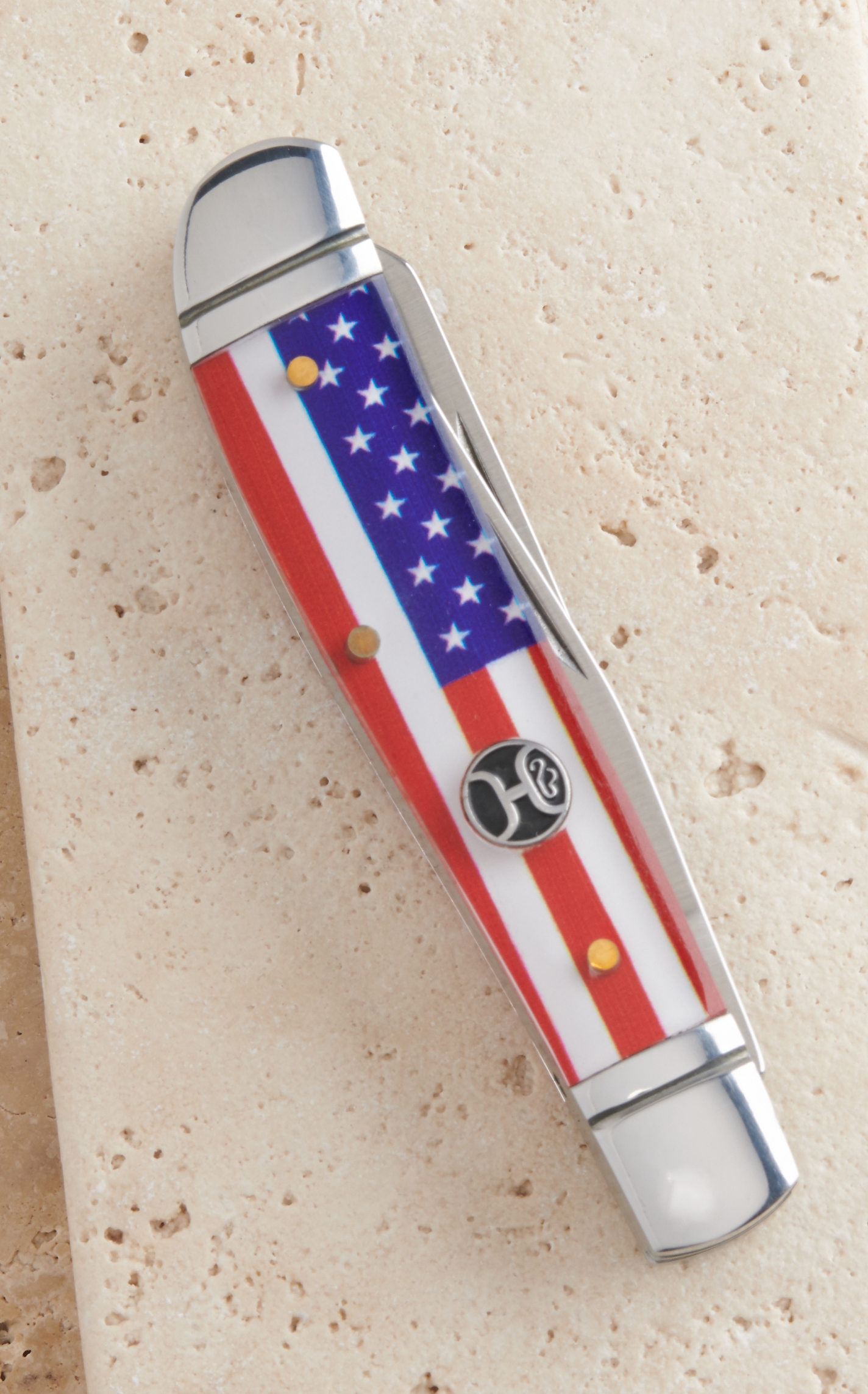 Hooey American Flag Design Trapper Knife - Image 1