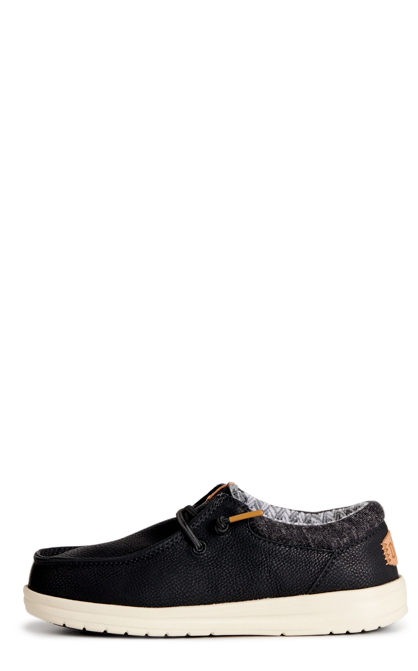 Hey Dude Boy's Paul Black Lace Moc Toe Casual Shoes - Image 1