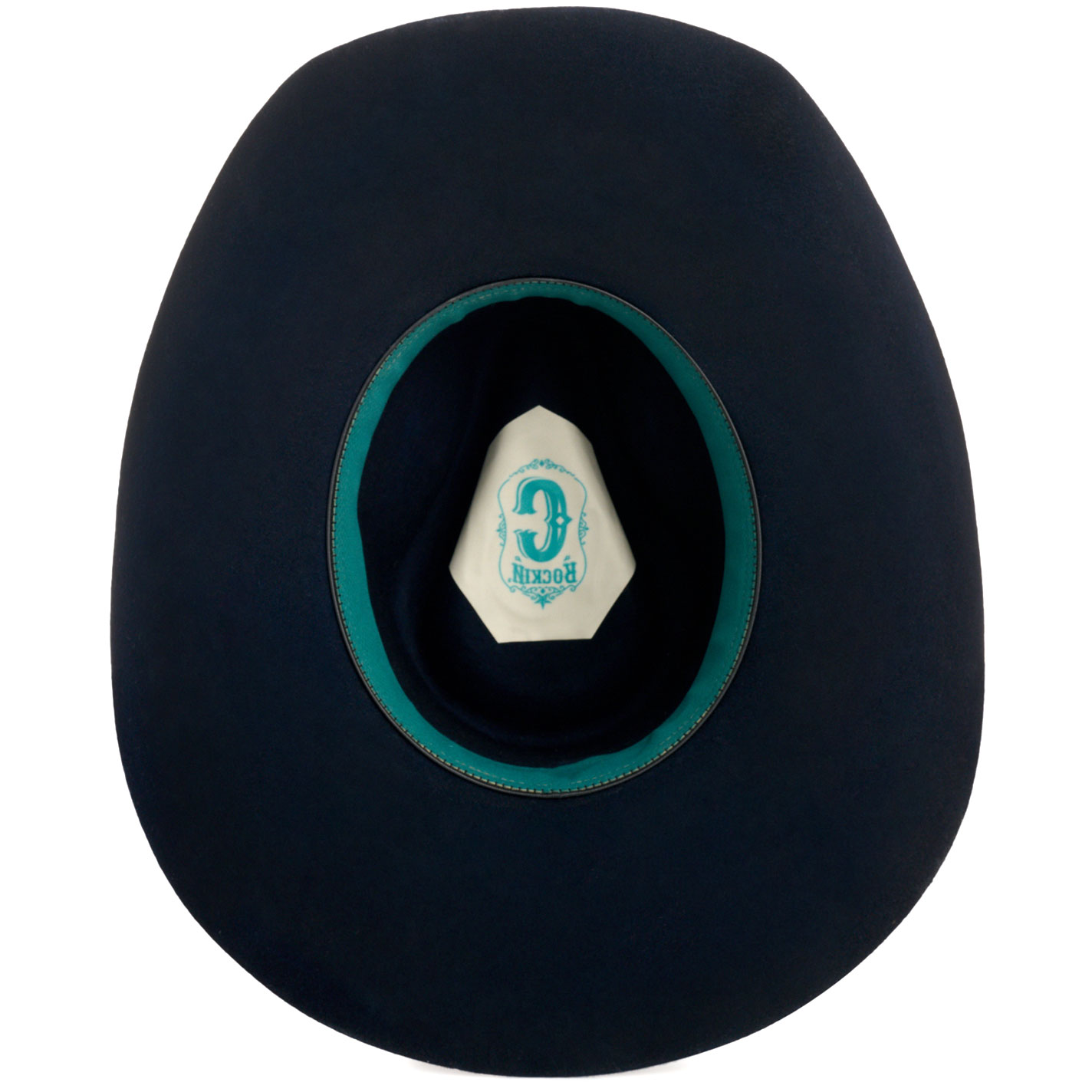 Rockin C Women's Navy Tracker Self Band & Buckle Felt Western Hat - Image 2
