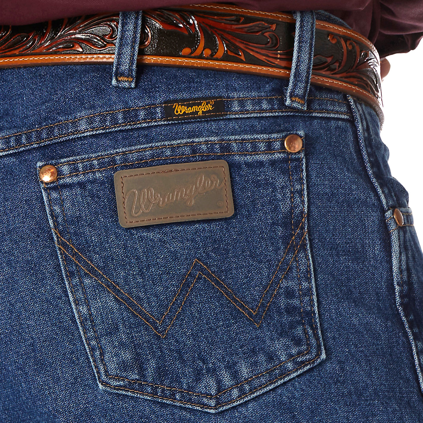 Wrangler Men's Cowboy Cut Stonewashed Original Fit Jeans - Extended Sizes (44-54) - Image 1