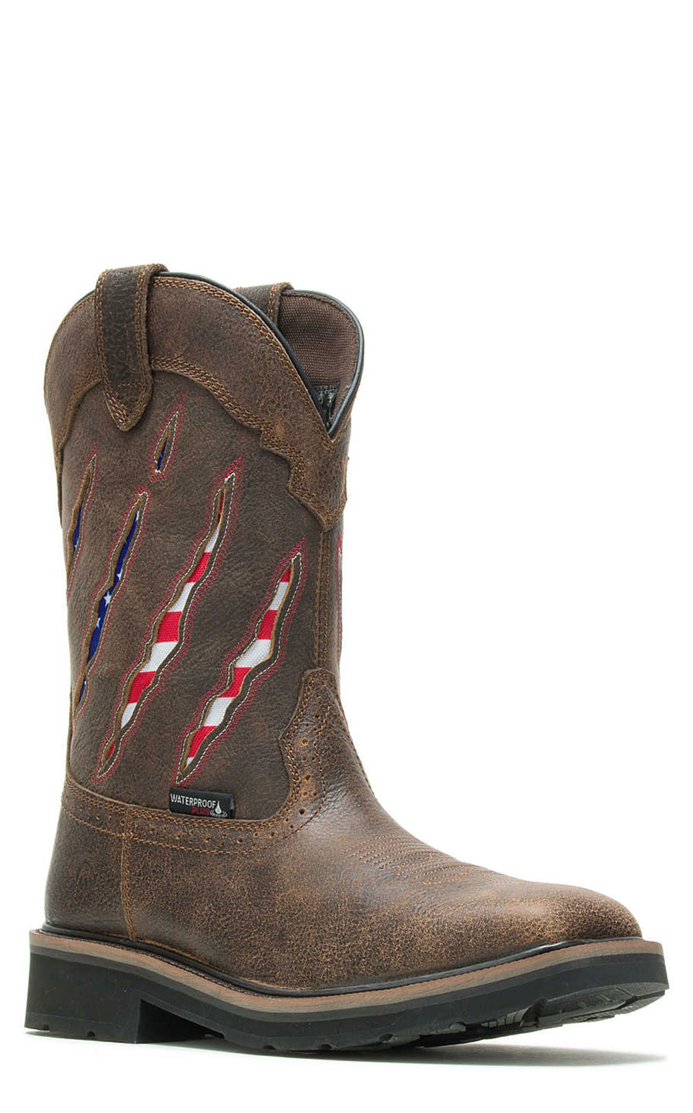 Wolverine Men's Rancher Claw-Cut American Flag Underlay Waterproof Work Boots - Image 2