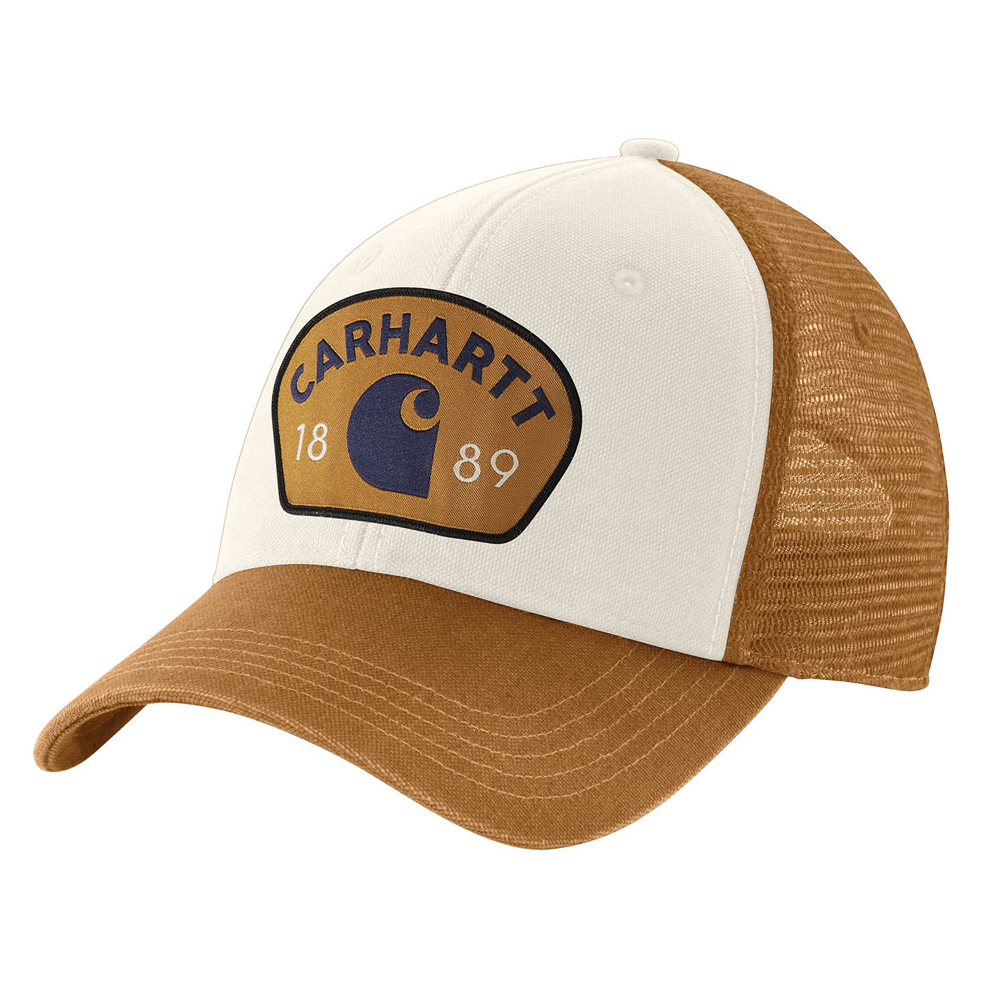 Carhartt Hickory & Cream 1889 Logo Patch Cap - Image 1
