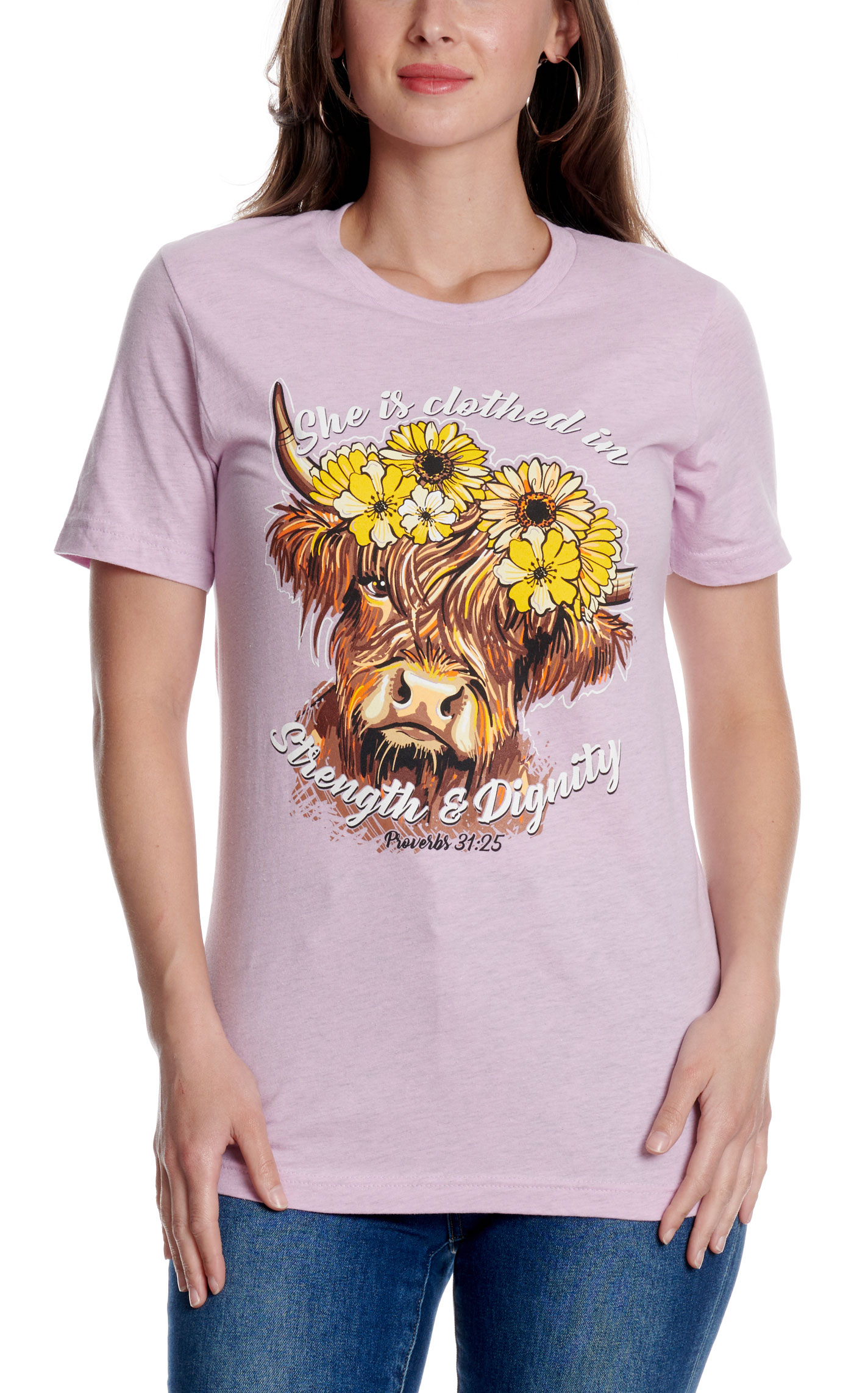 Girlie Girl Women's Lilac Clothed Graphic T-Shirt - Image 1