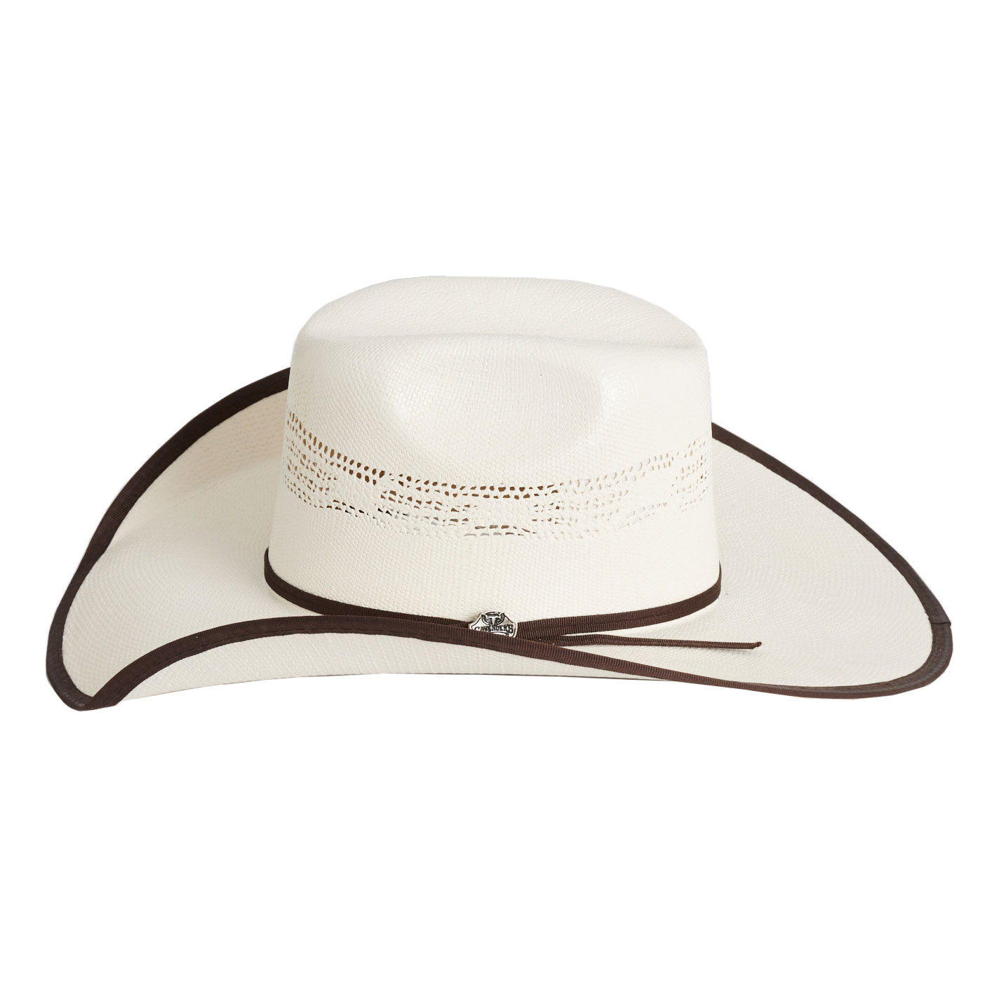 Cavender's Kids' Ranch Collection Bangora Two Cord Vented Crown Bound Edge Straw Cowboy Hat - Image 1