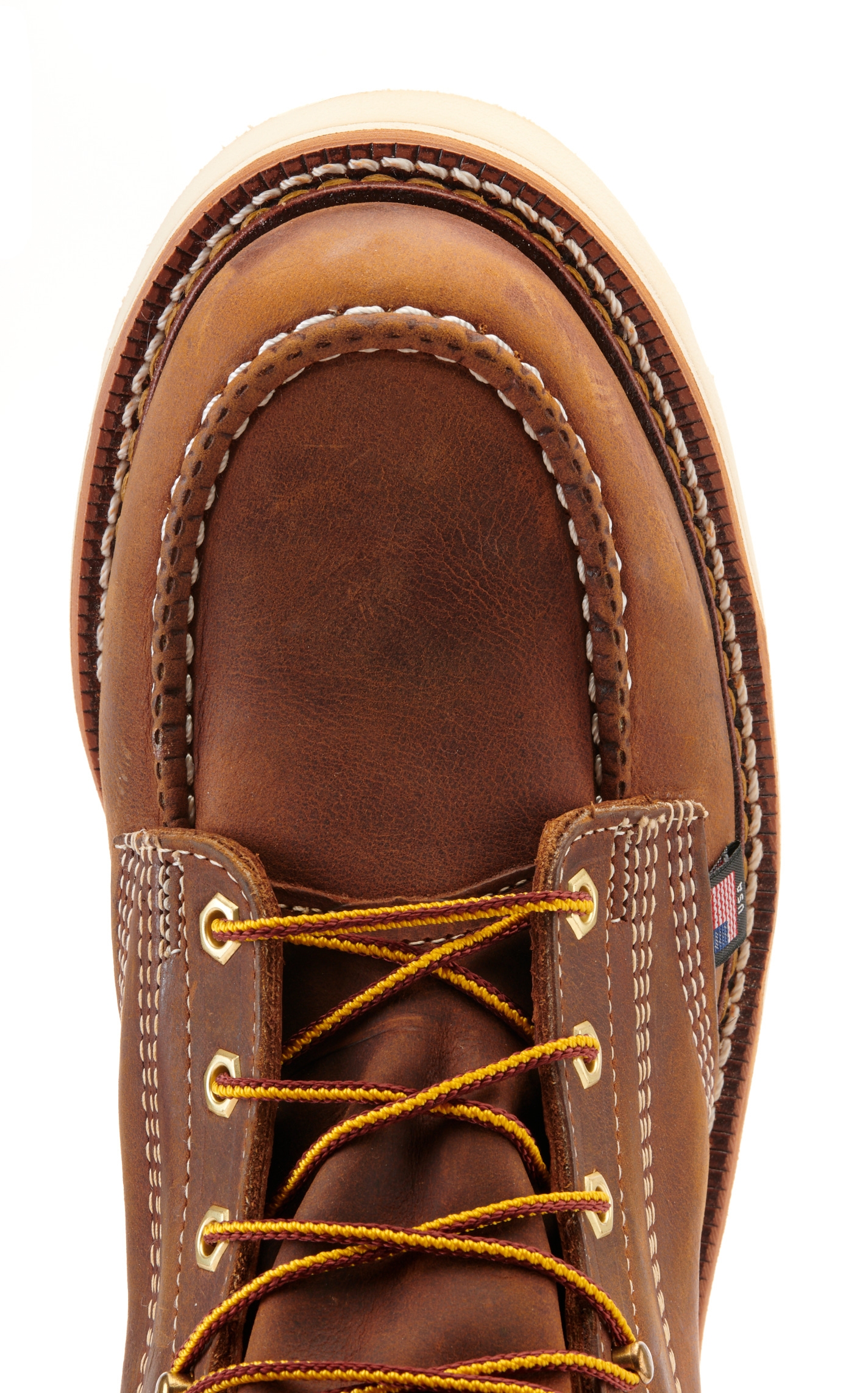 Thorogood Men's MAXWear Brown Crazy Horse Wedge Moc Toe Lace Up Work Boot - Image 1