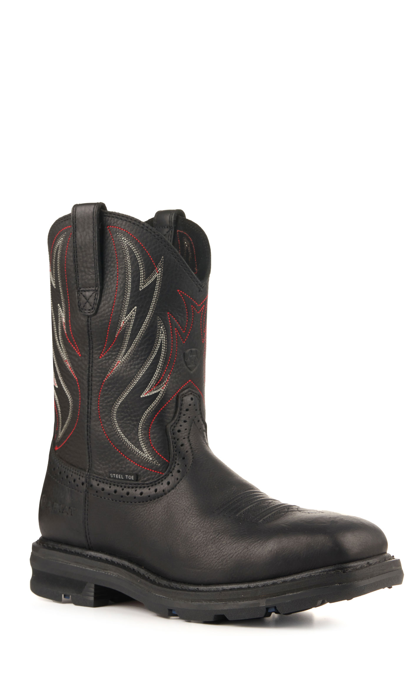 Ariat Men's Sierra Shock Shield Black Square Steel Toe Work Boots - Image 1
